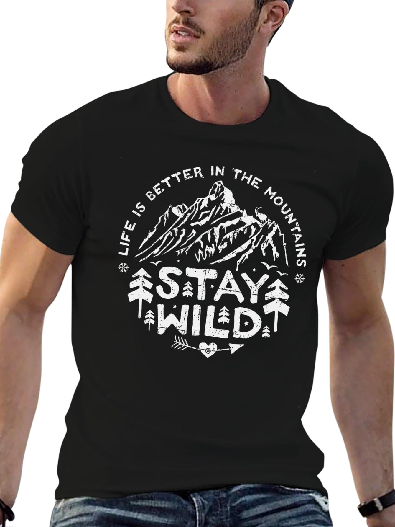 Stay Wild Mountain Graphic T-Shirt