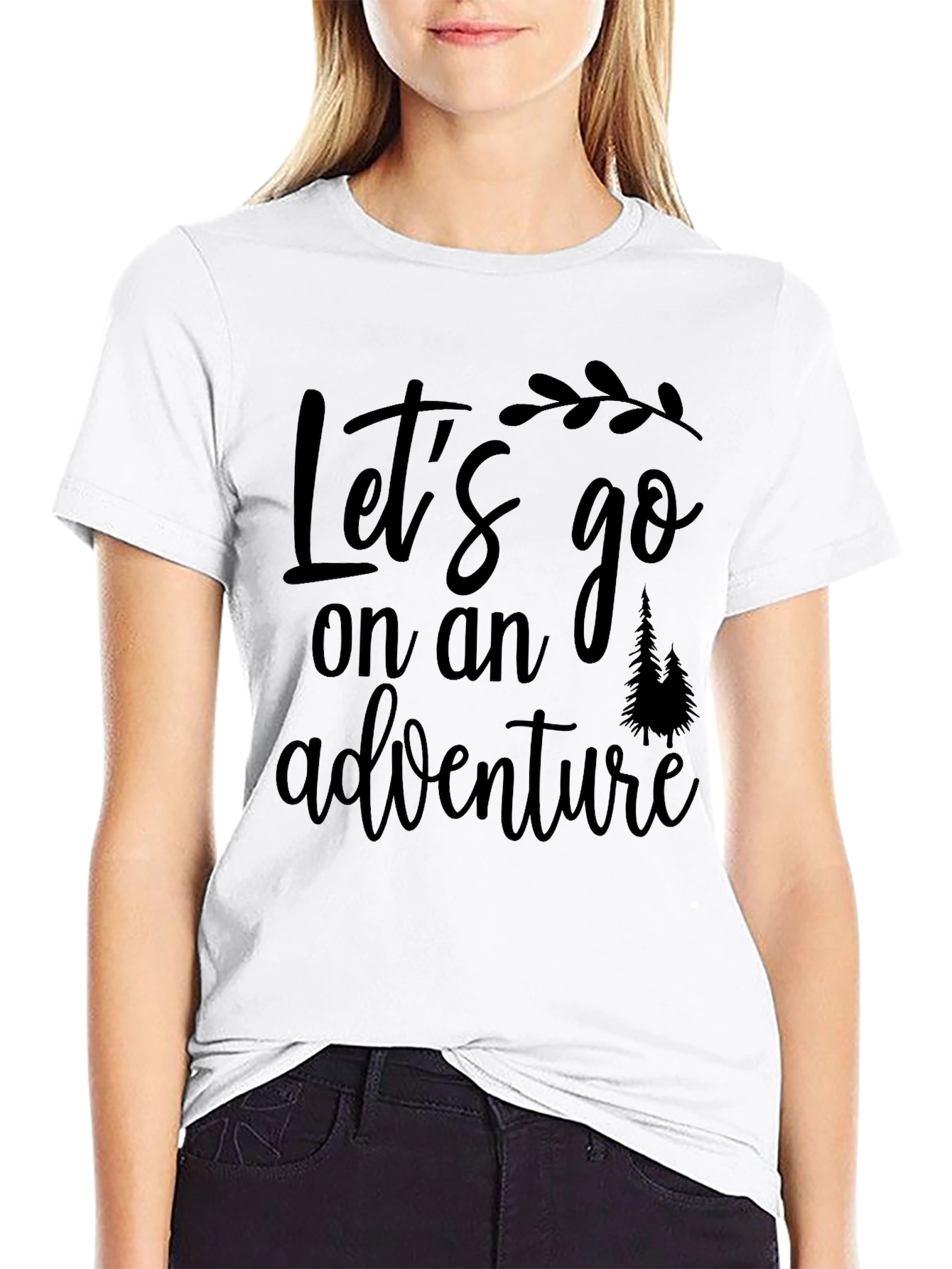 Adventure Awaits: Black Graphic Tee for Explorers