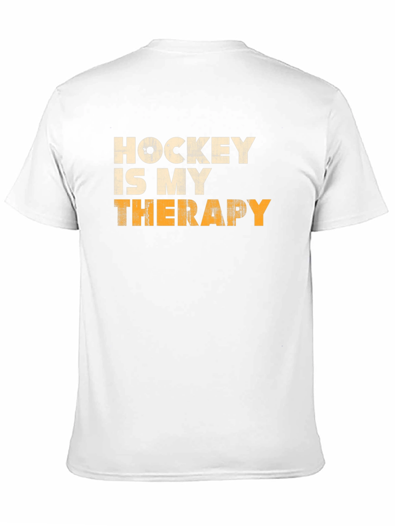 Hockey Is My Therapy Mens Black Graphic Tee