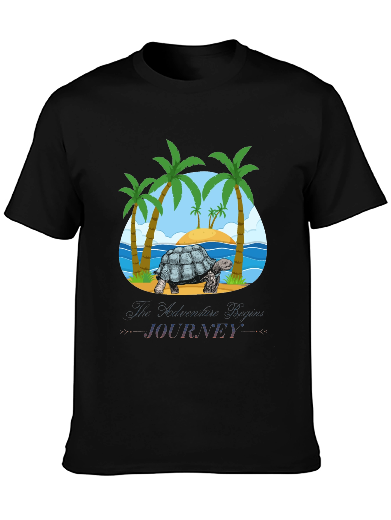 Island Turtle Journey Graphic T-Shirt