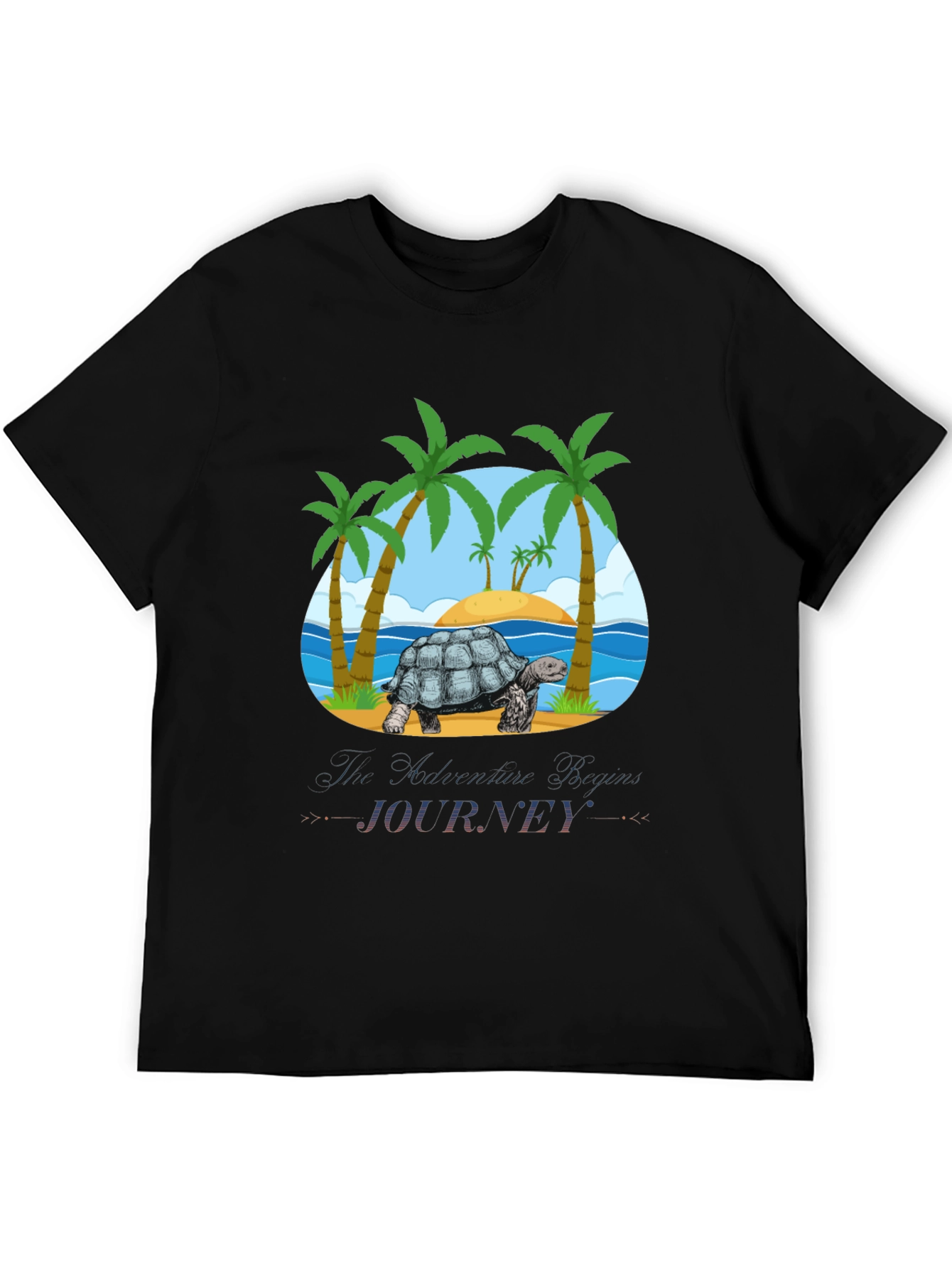 Island Turtle Journey Graphic T-Shirt