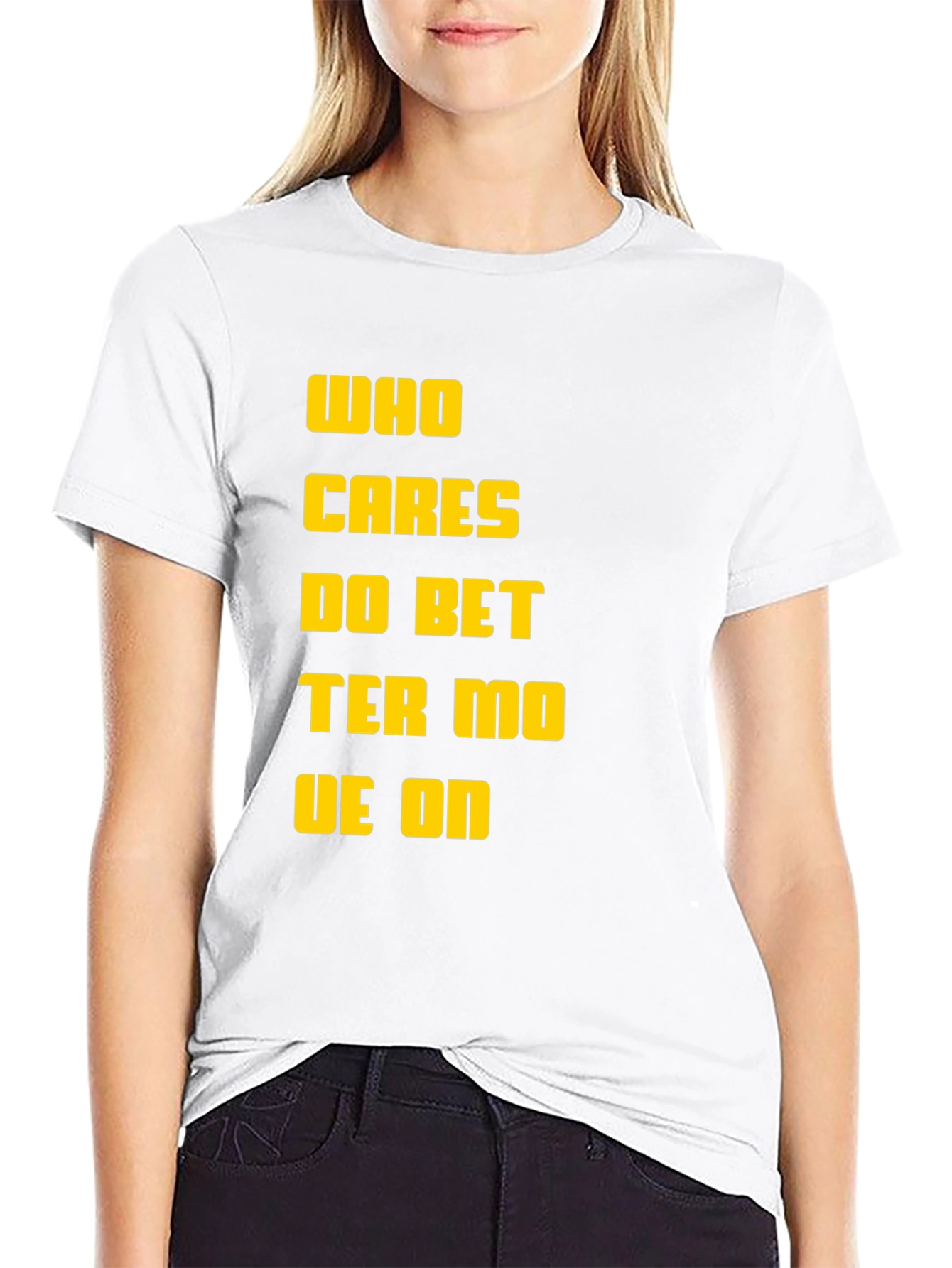 Who Cares? Slogan T-Shirt