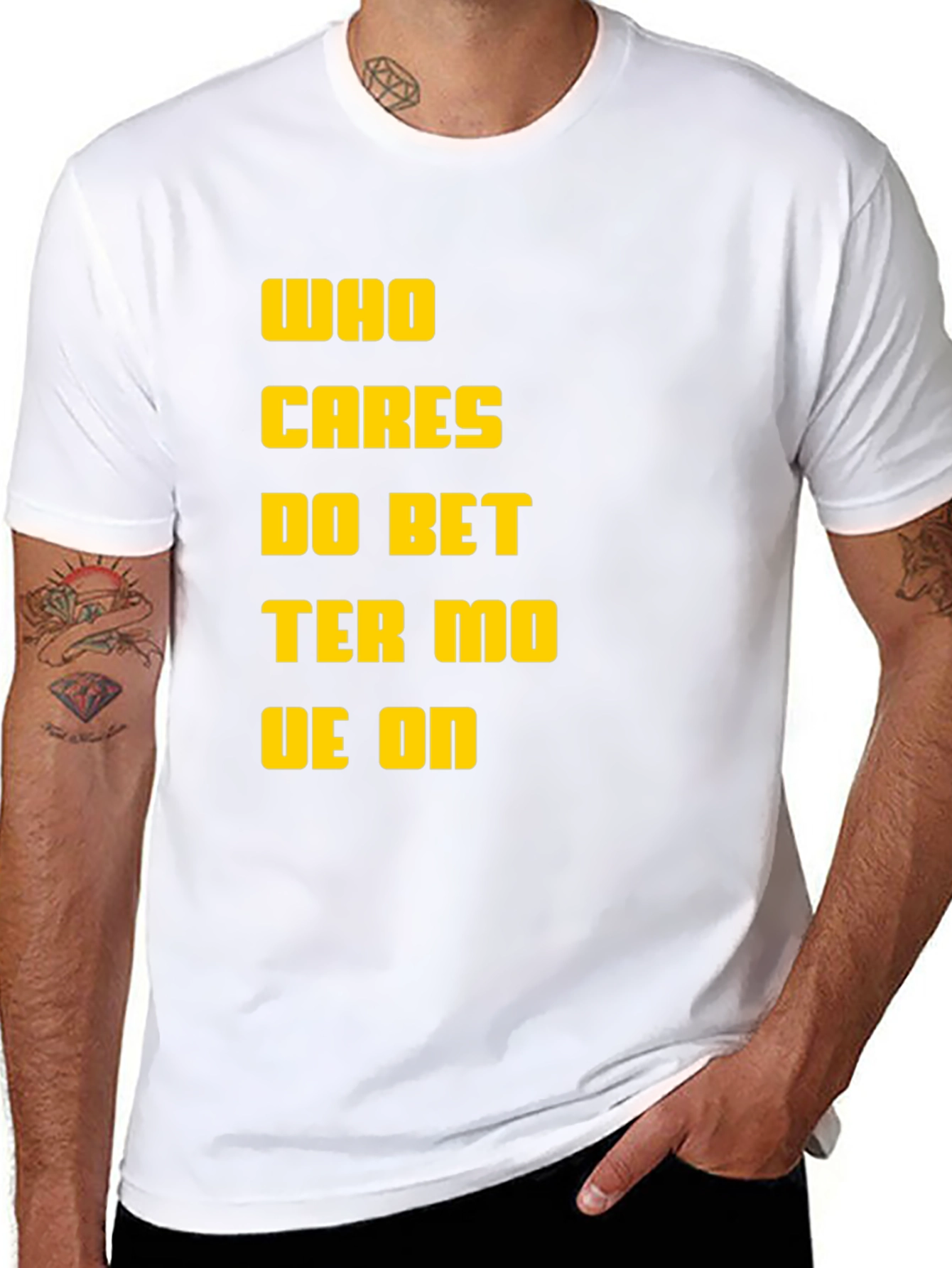 Who Cares? Slogan T-Shirt