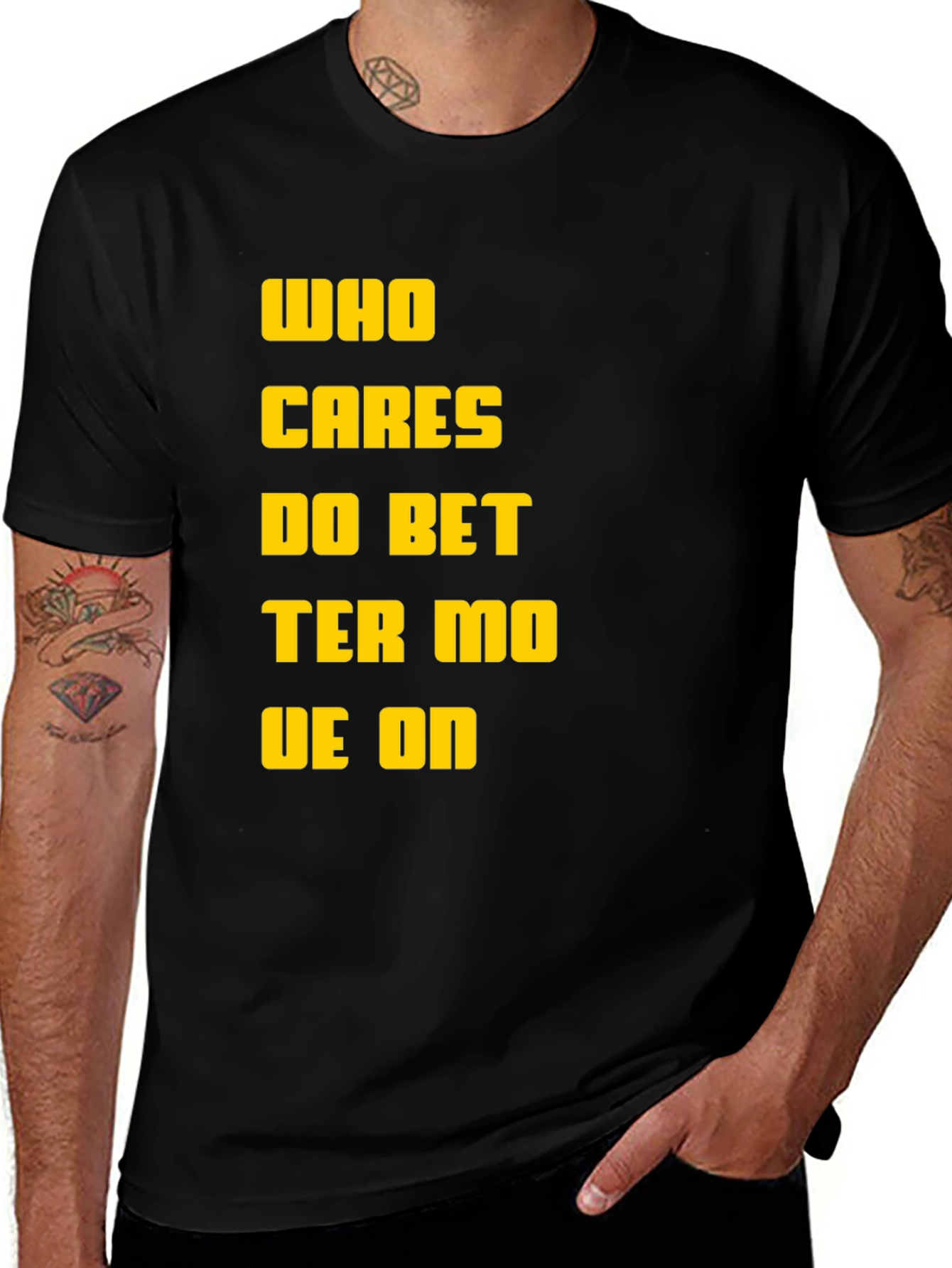 Who Cares? Slogan T-Shirt