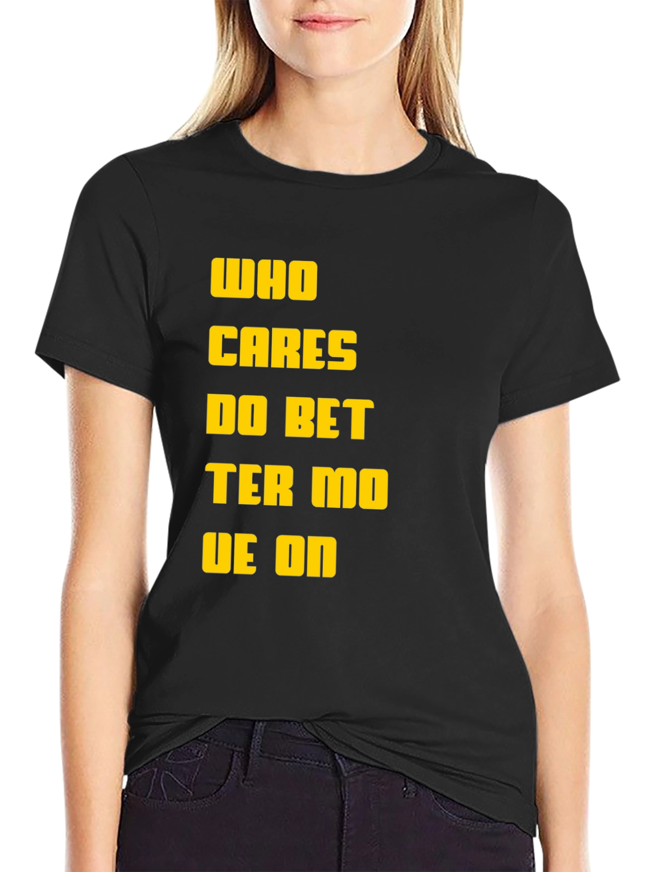 Who Cares? Slogan T-Shirt