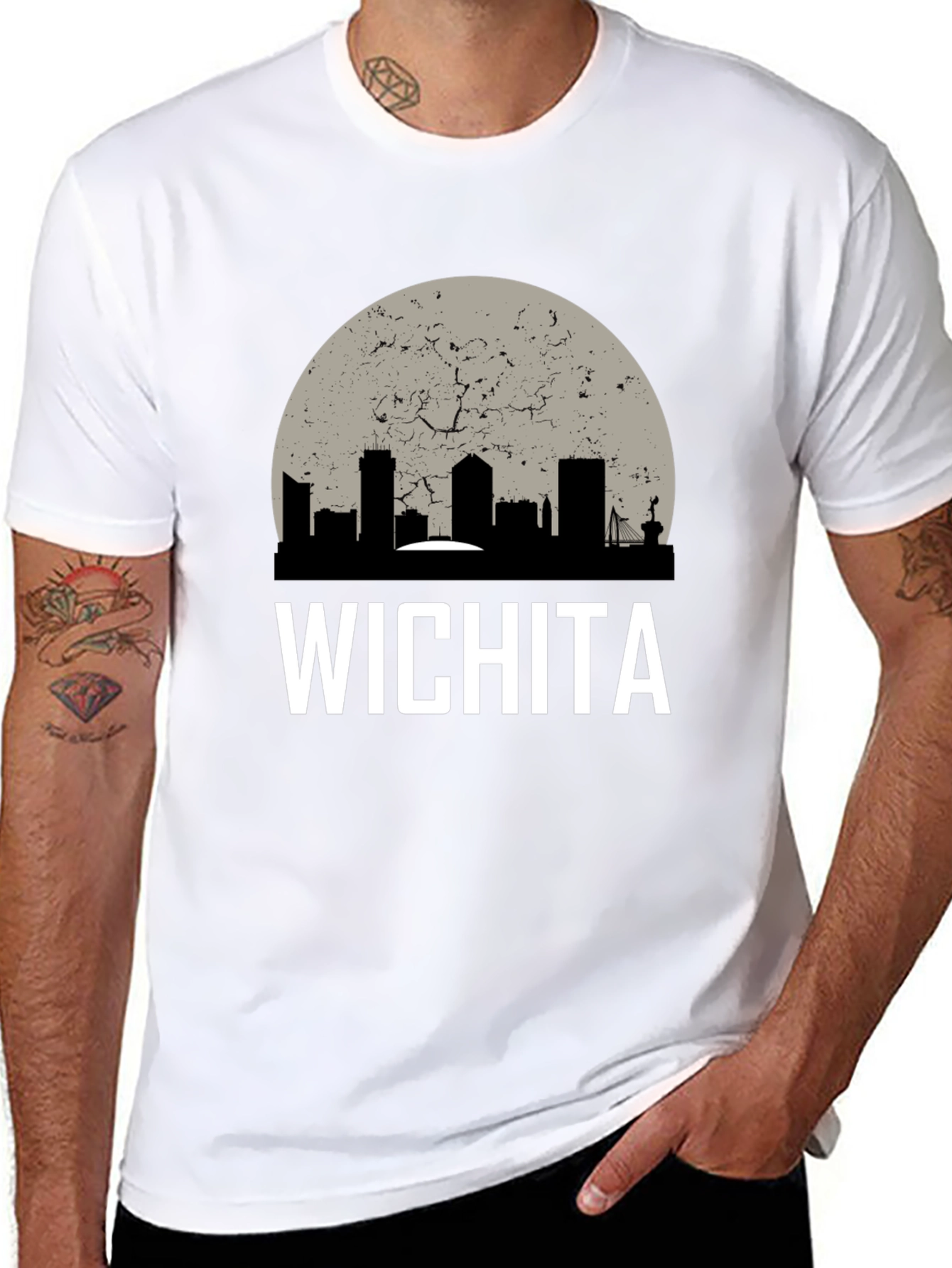 Wichita Skyline Graphic Tee - Retro City Pride Shirt