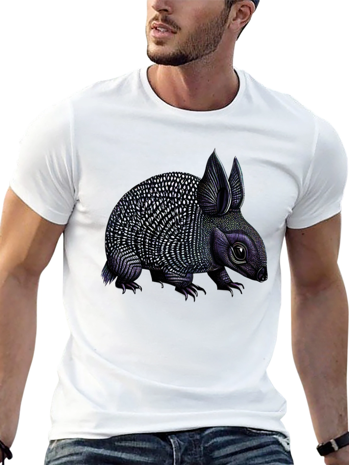 Unique Creature Graphic Tee - Black