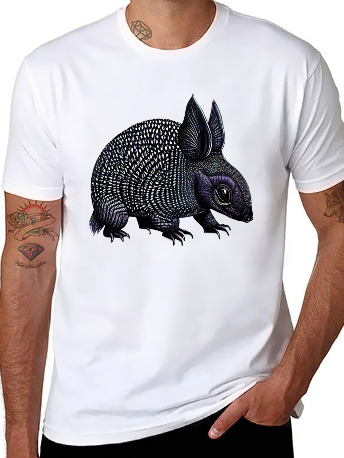 Unique Creature Graphic Tee - Black