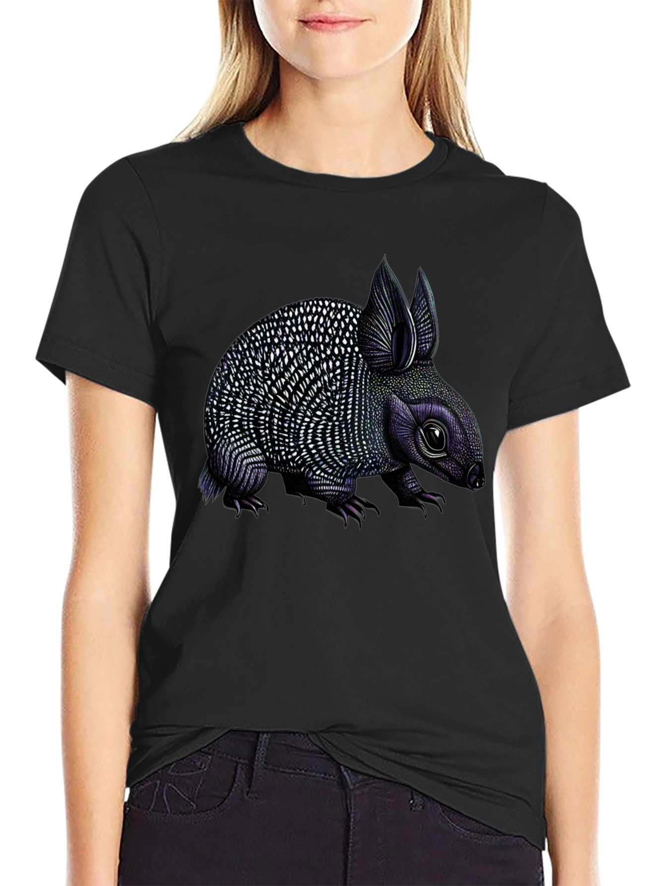 Unique Creature Graphic Tee - Black