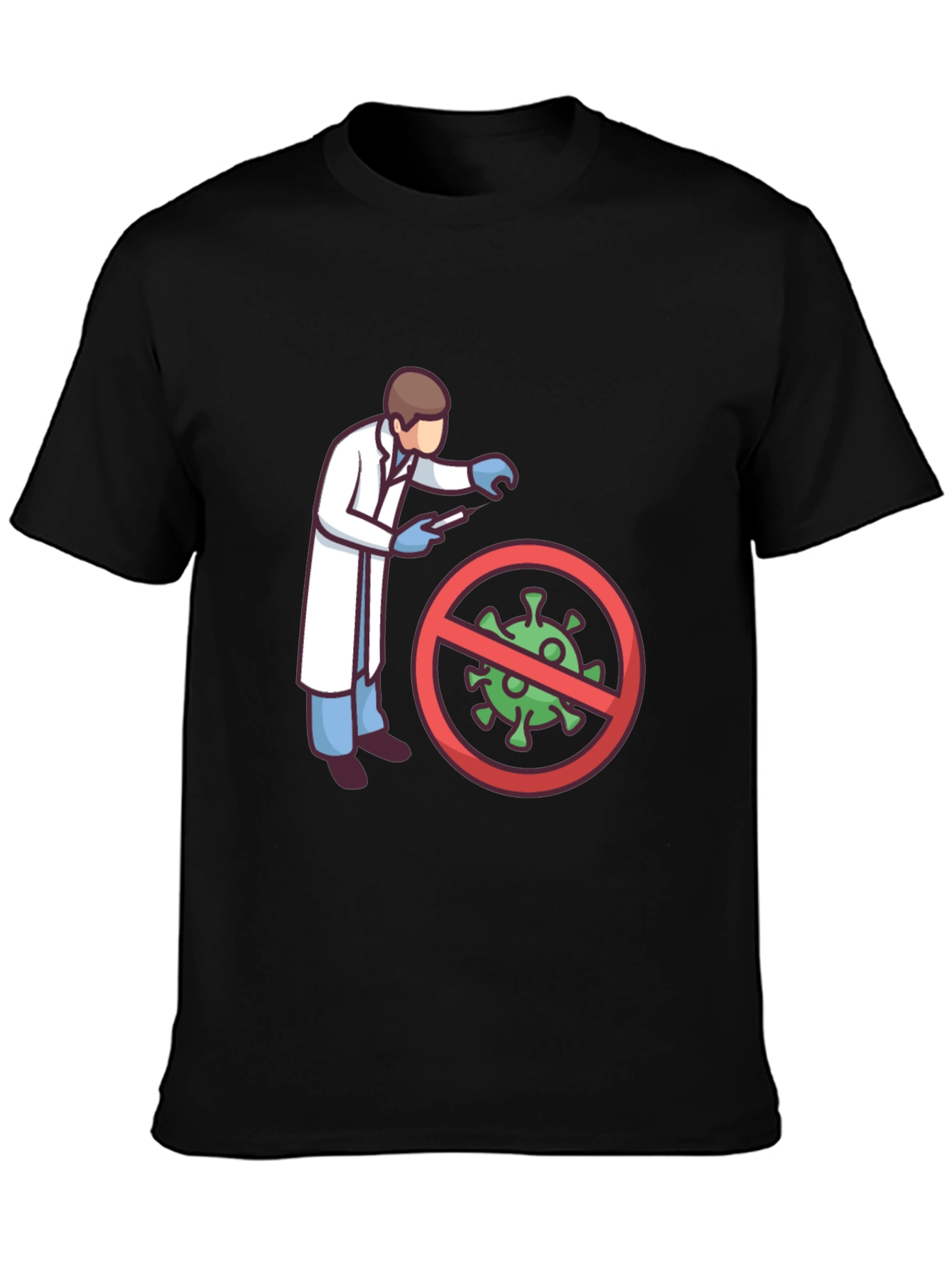 Scientist vs Virus Graphic T-Shirt