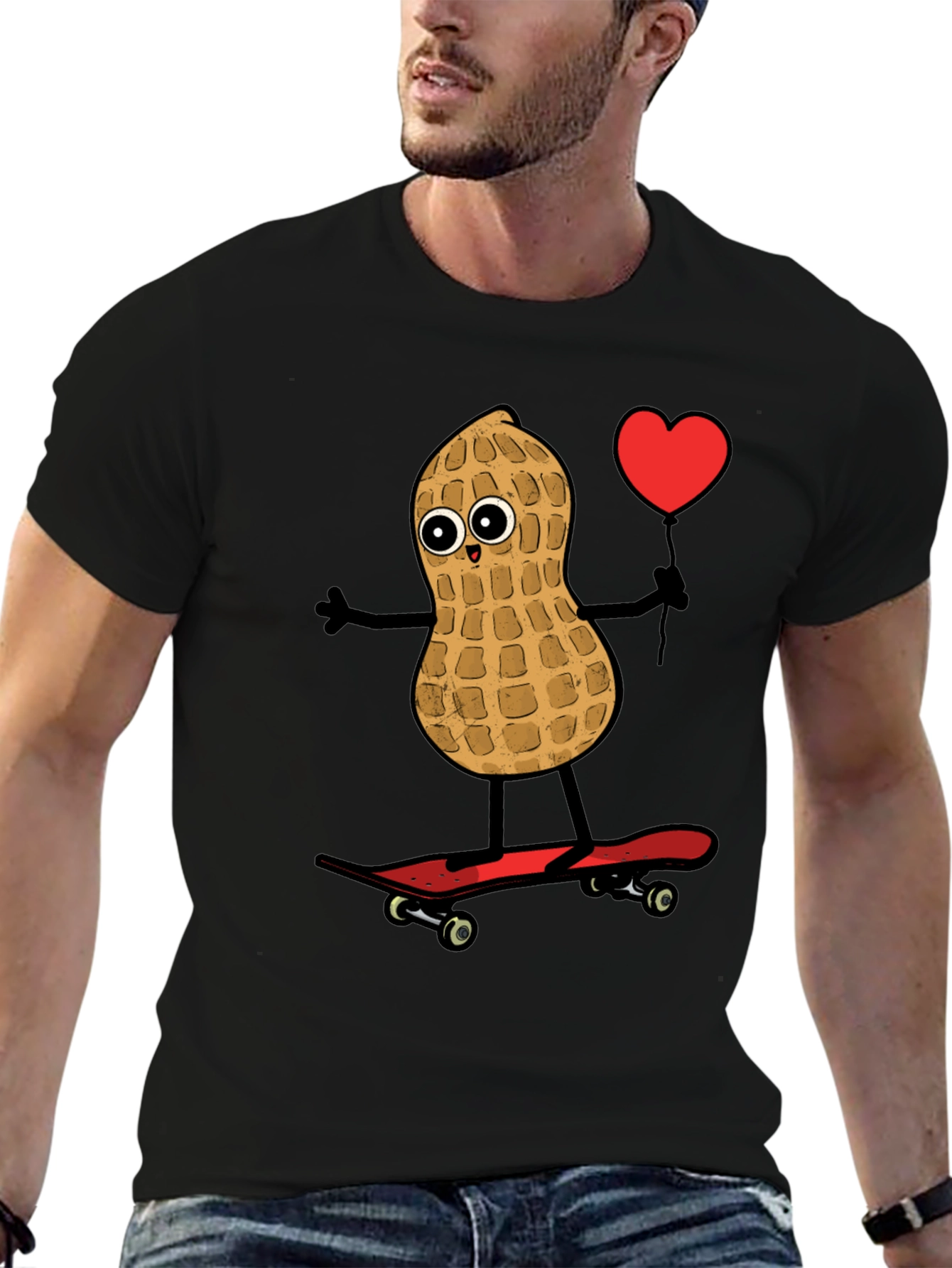Peanut Skateboarder Graphic Tee - Heart Balloon