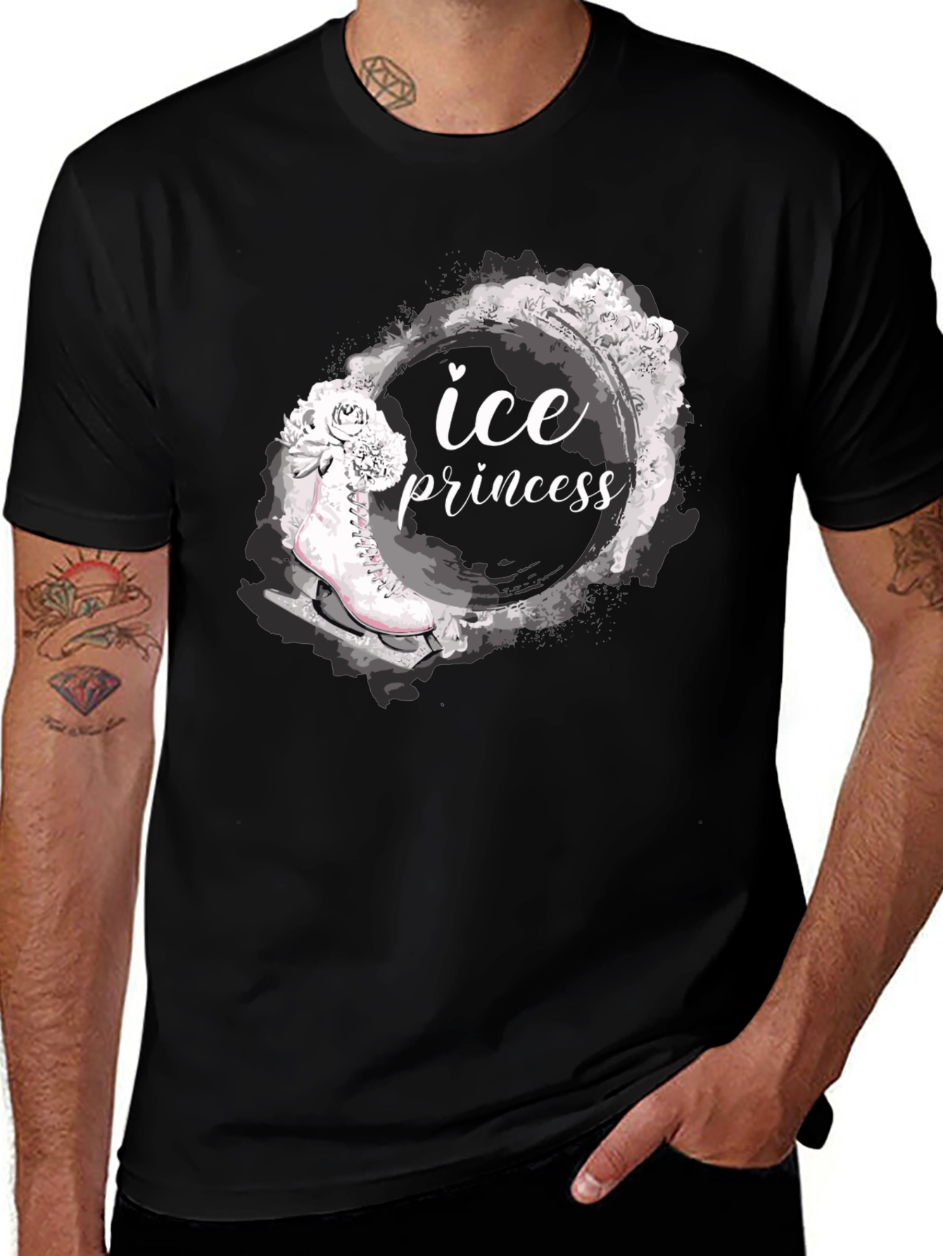 Ice Princess Graphic T-Shirt - Black Tee