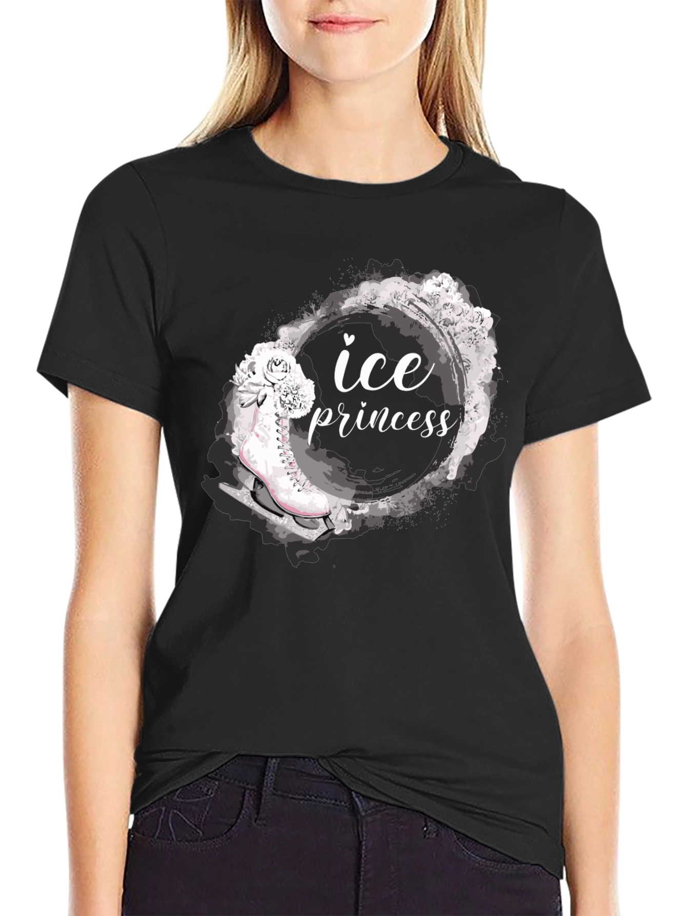 Ice Princess Graphic T-Shirt - Black Tee