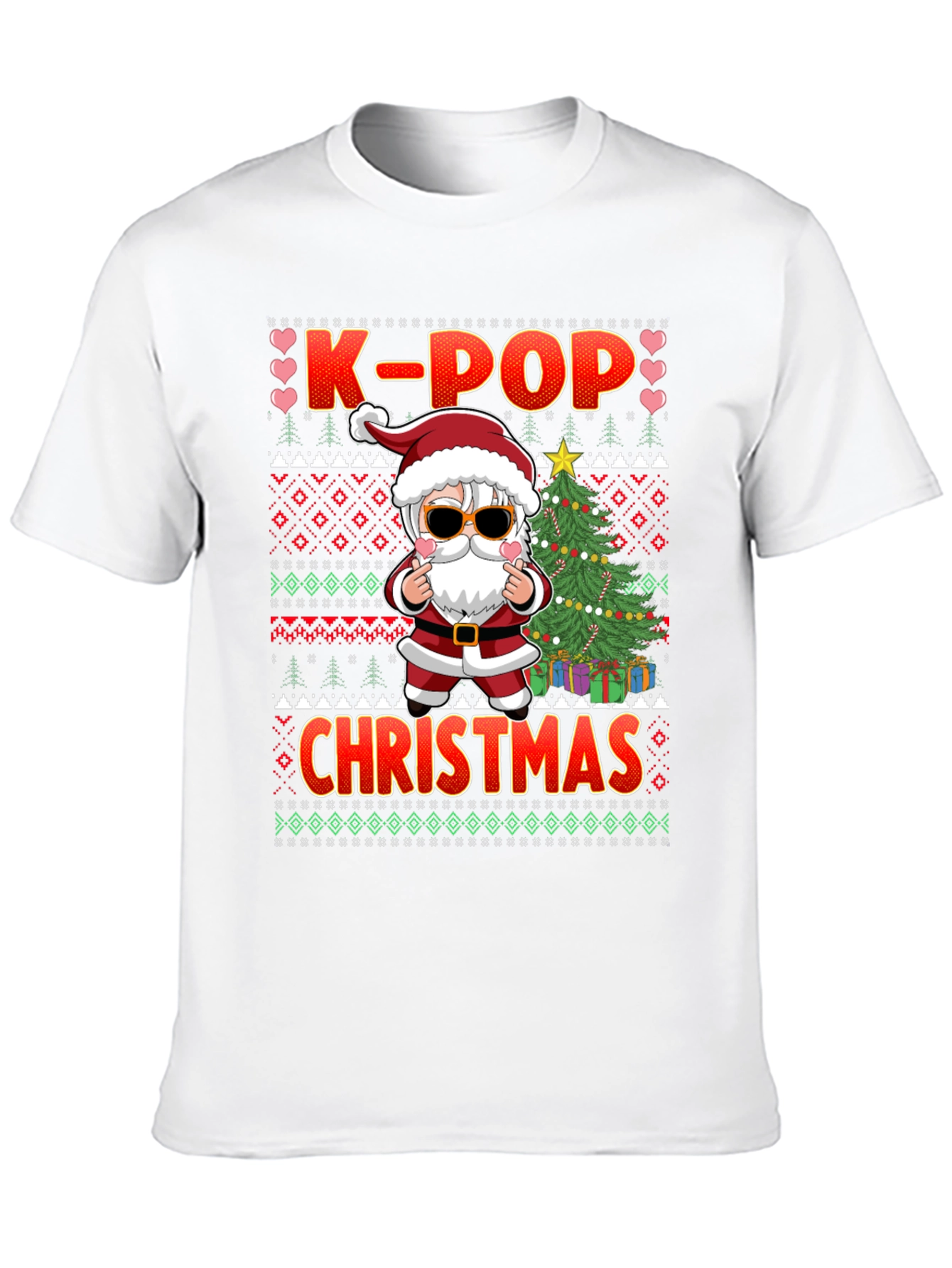 K-Pop Christmas Santa Graphic Tee