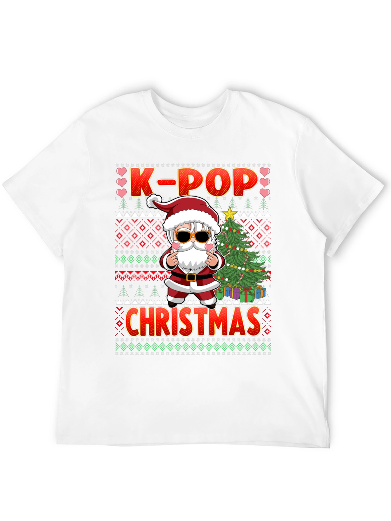 K-Pop Christmas Santa Graphic Tee