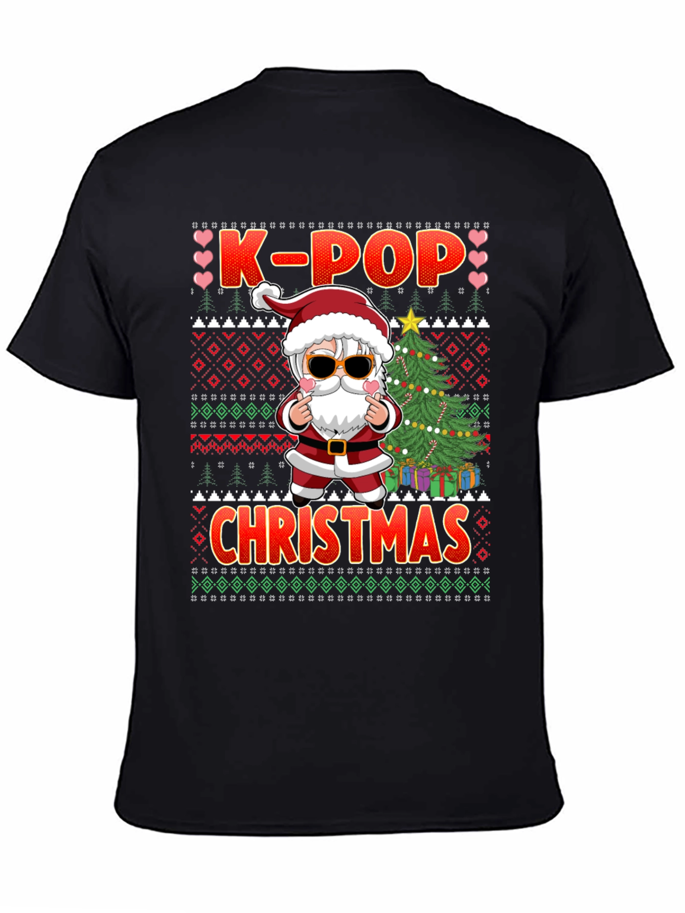 K-Pop Christmas Santa Graphic Tee