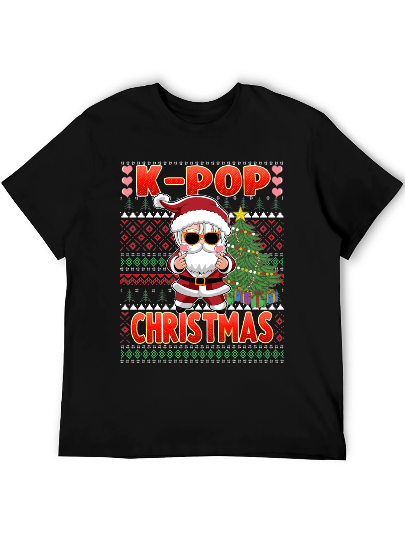 K-Pop Christmas Santa Graphic Tee