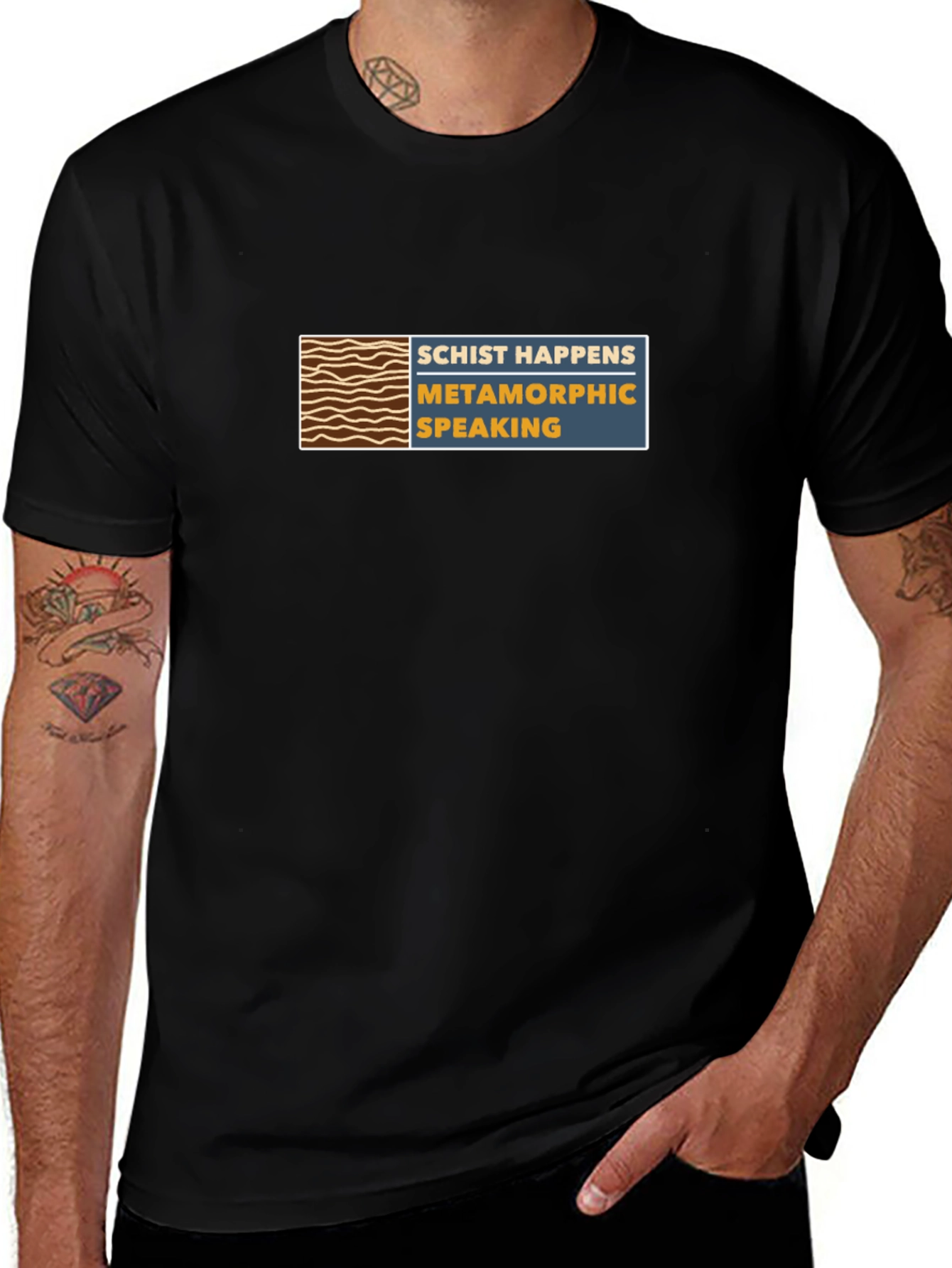 Schist Happens T-Shirt - Metamorphic Speaking Tee