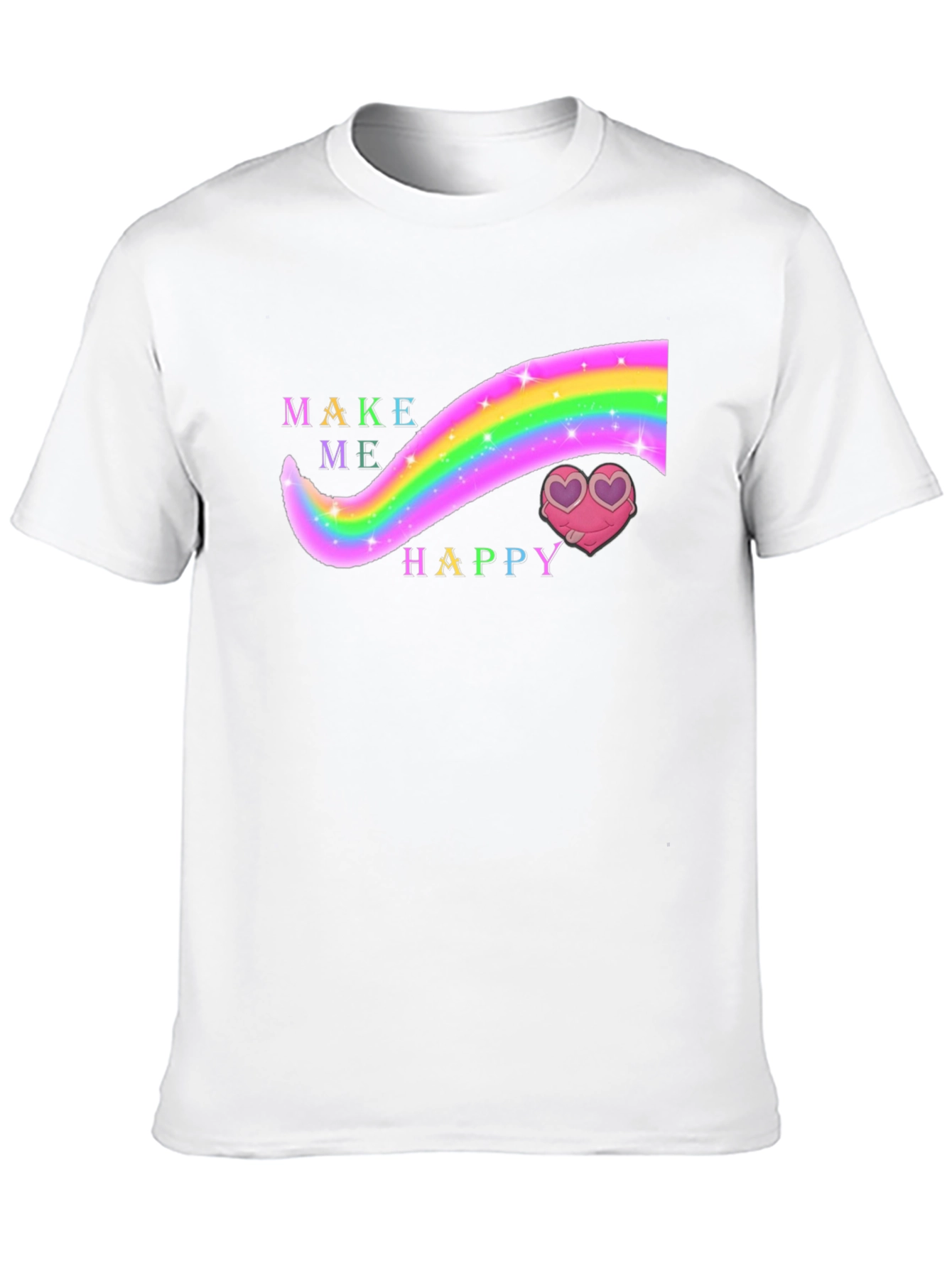 Make Me Happy Rainbow Heart T-Shirt