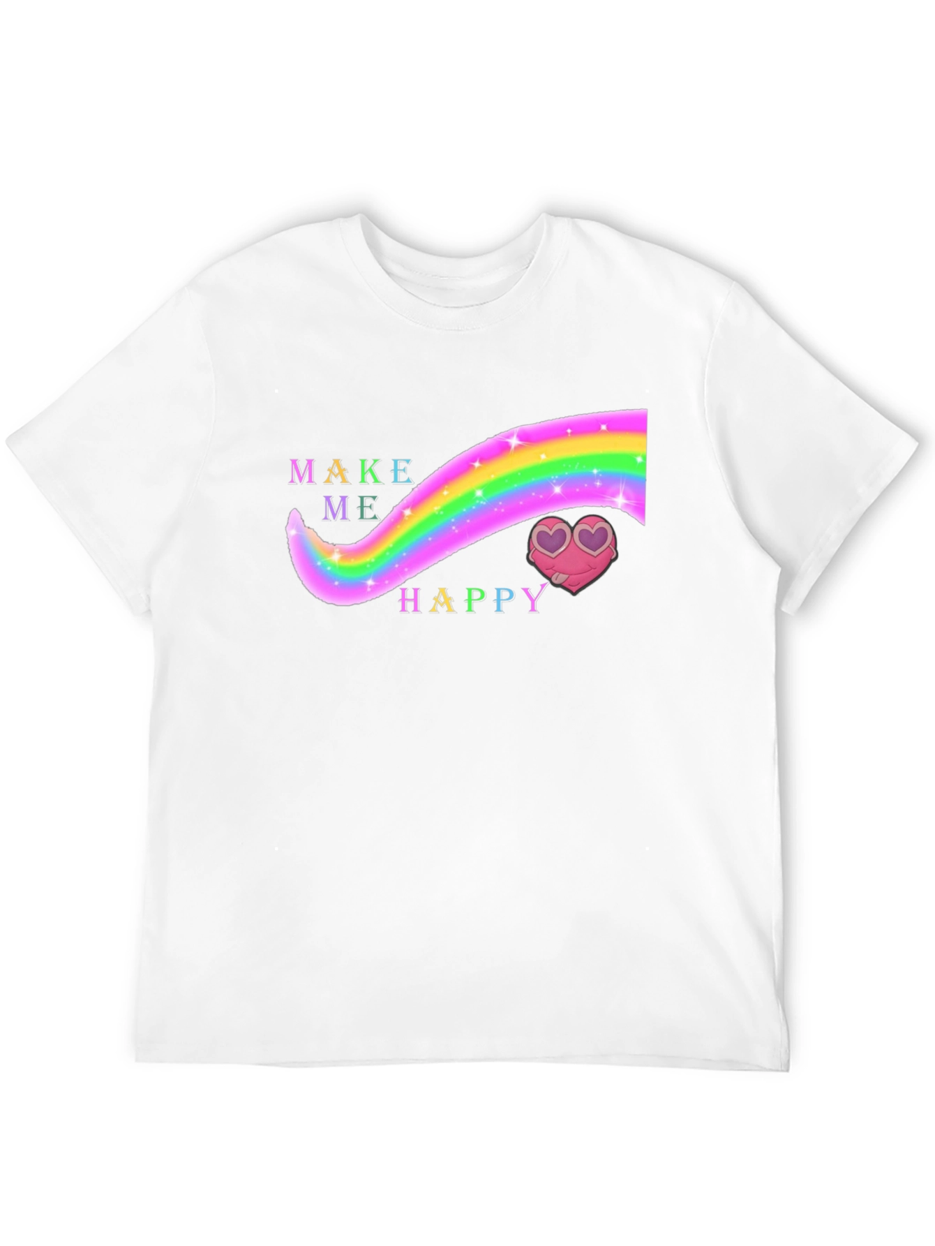 Make Me Happy Rainbow Heart T-Shirt