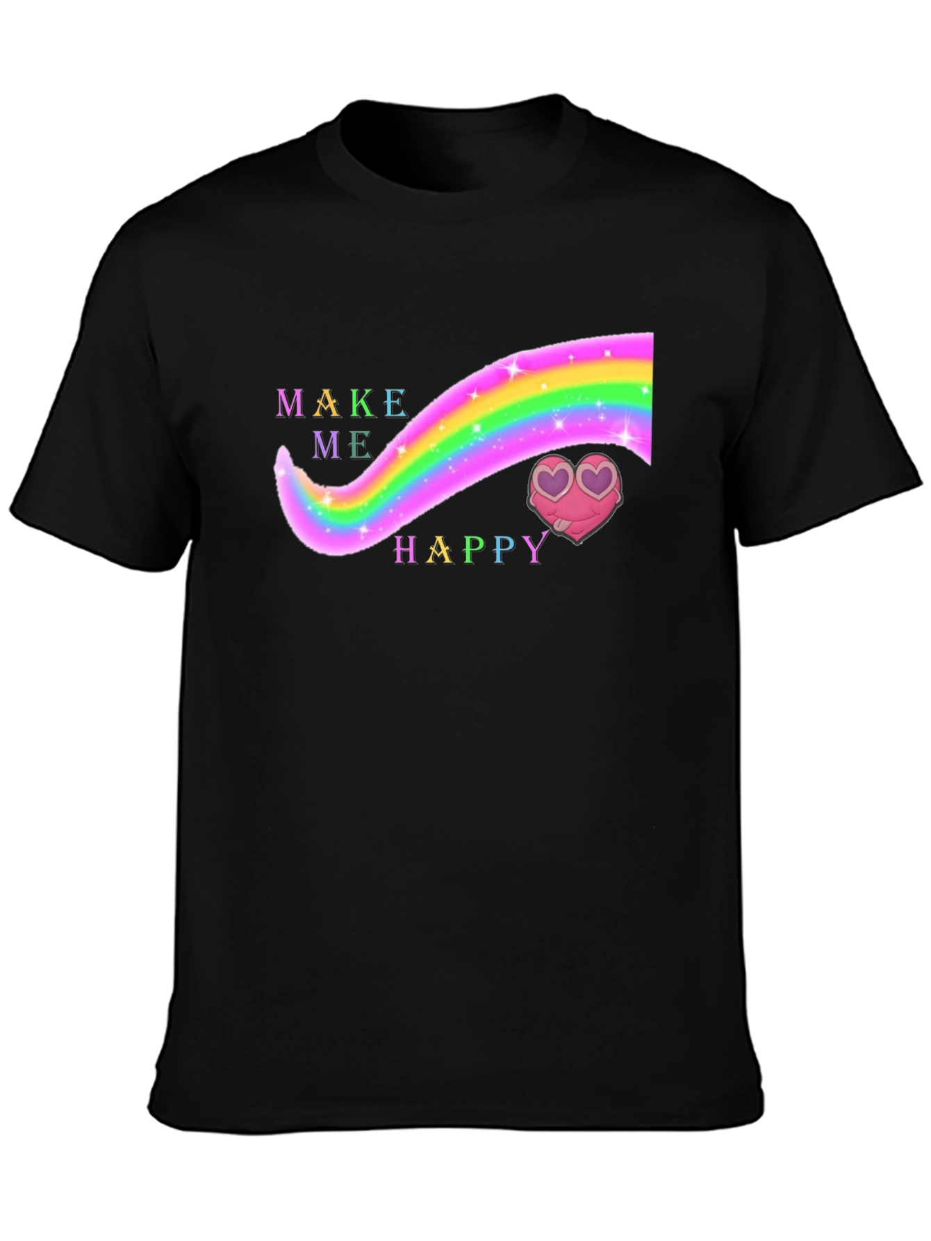 Make Me Happy Rainbow Heart T-Shirt