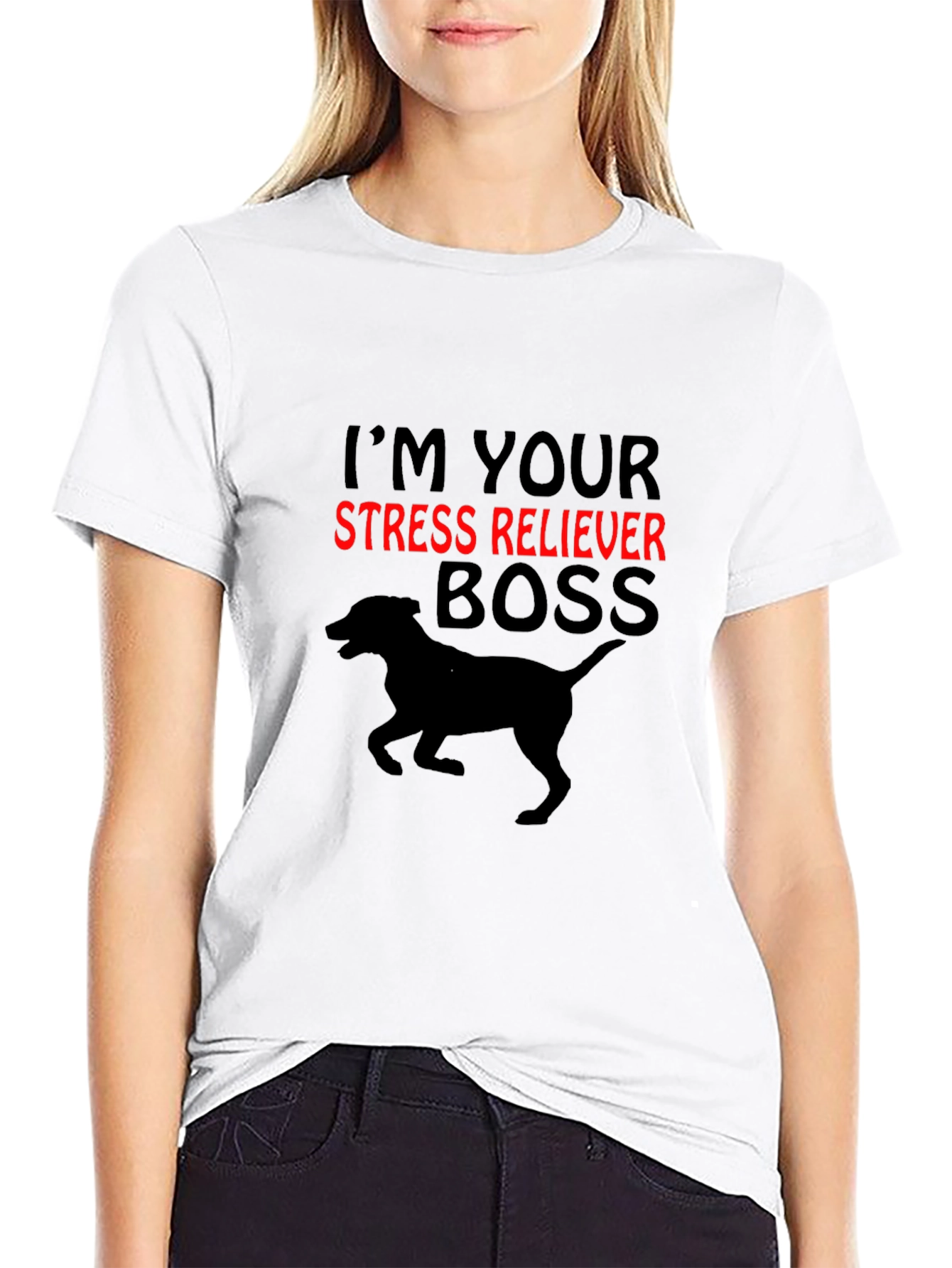 Stress Reliever Boss Dog Graphic Tee