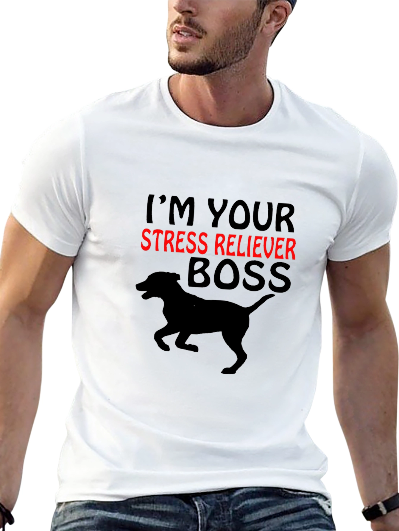 Stress Reliever Boss Dog Graphic Tee