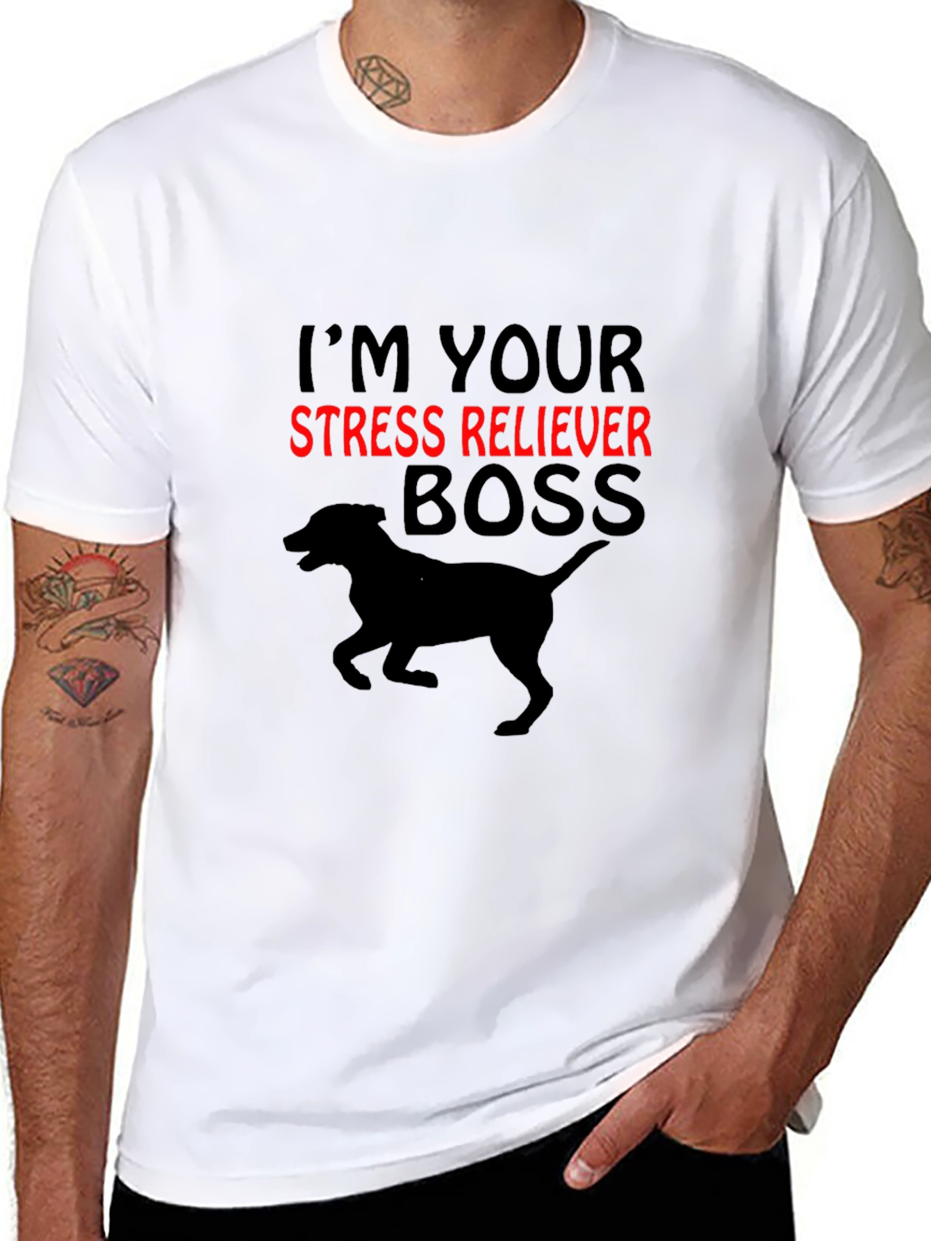 Stress Reliever Boss Dog Graphic Tee