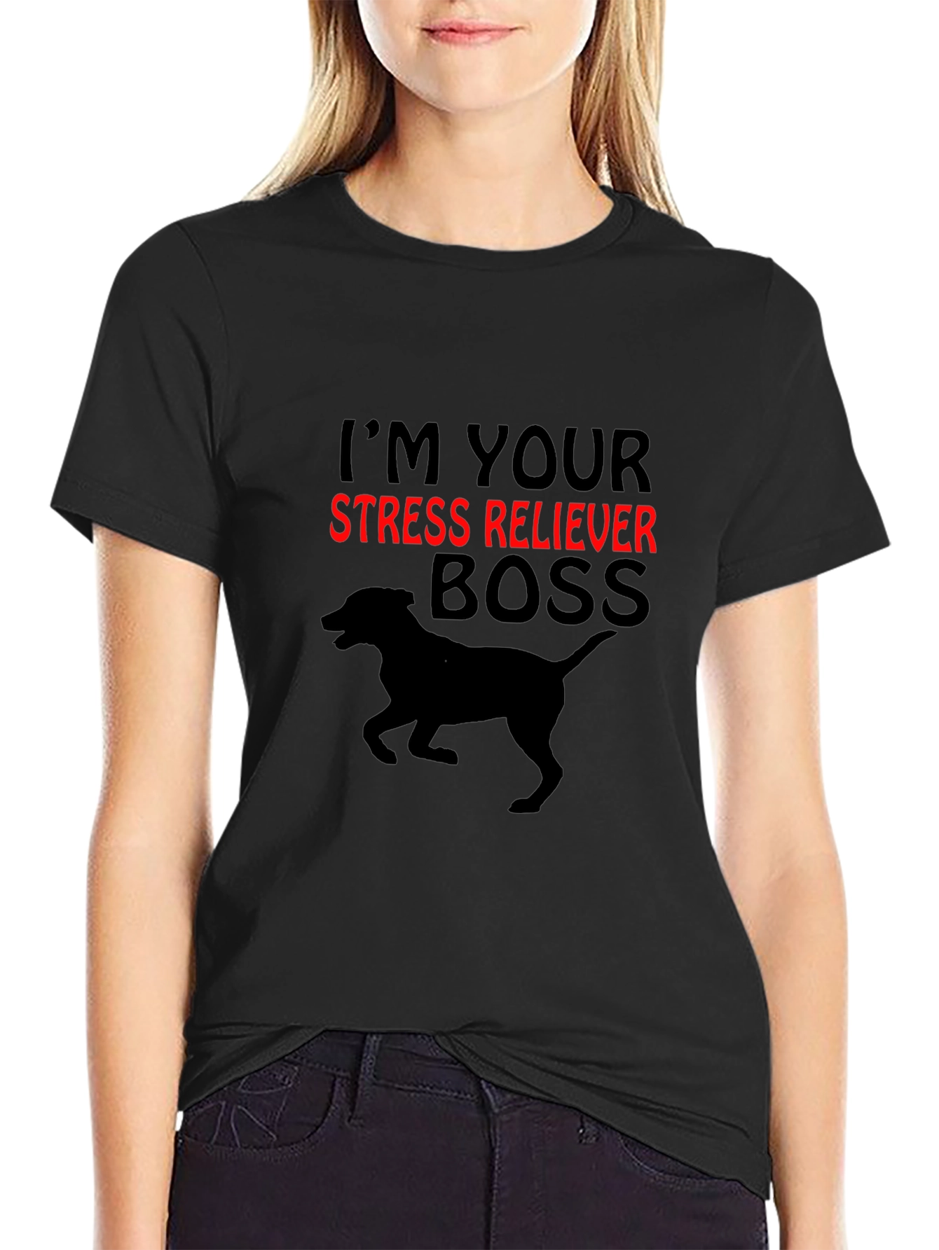 Stress Reliever Boss Dog Graphic Tee