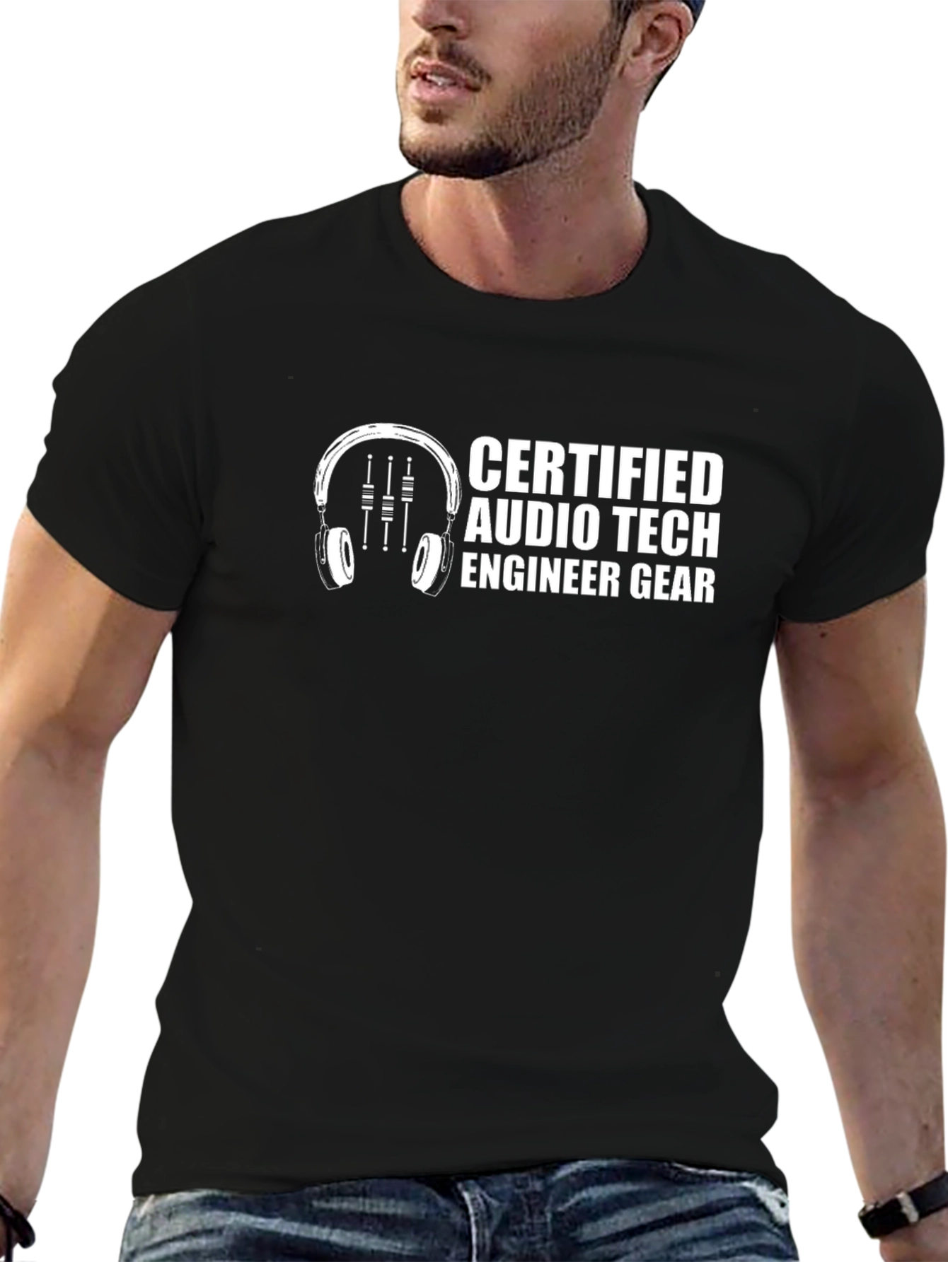 Certified Audio Tech Engineer Gear T-Shirt