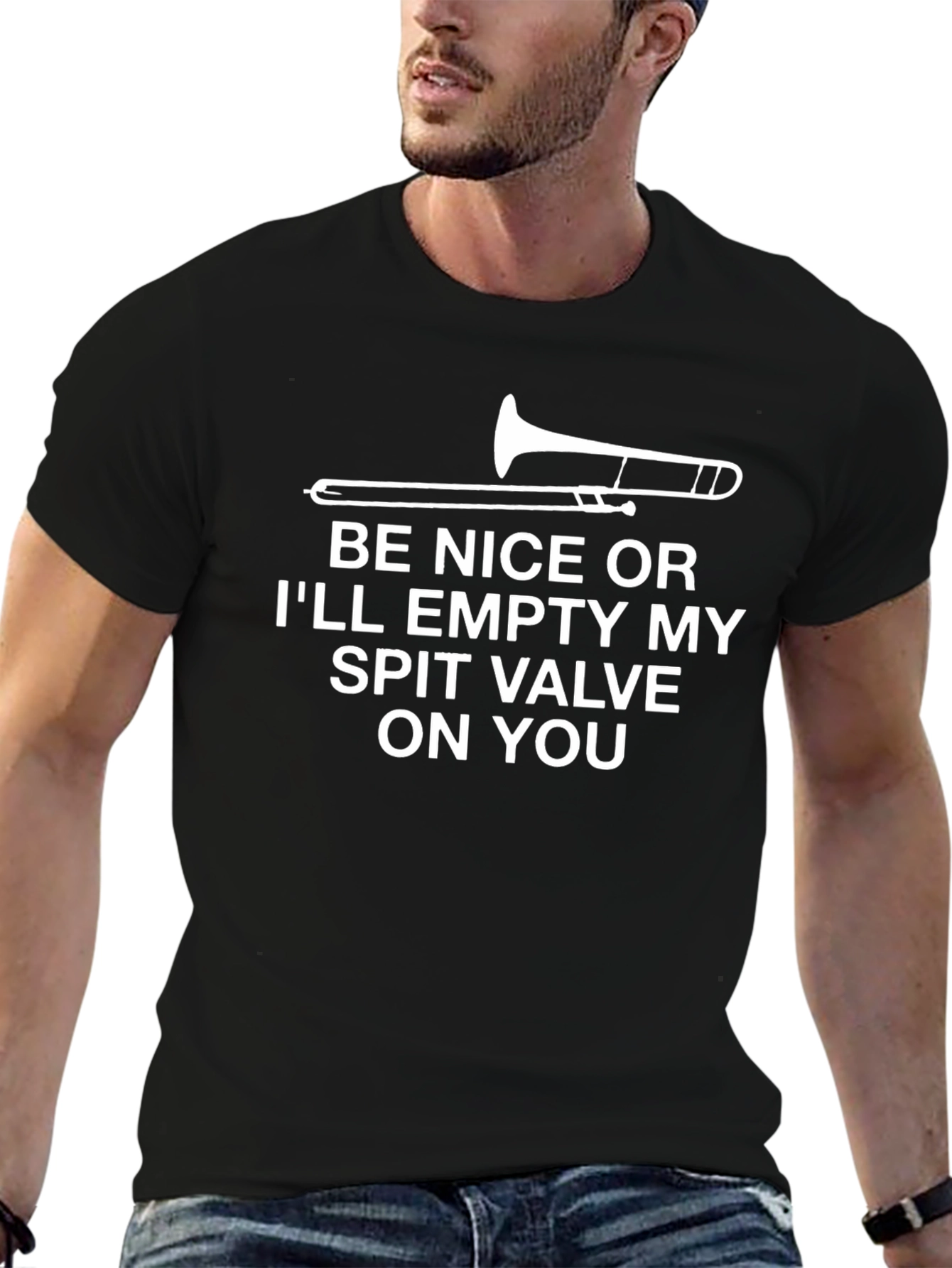 Trombone Spit Valve Funny Graphic T-Shirt