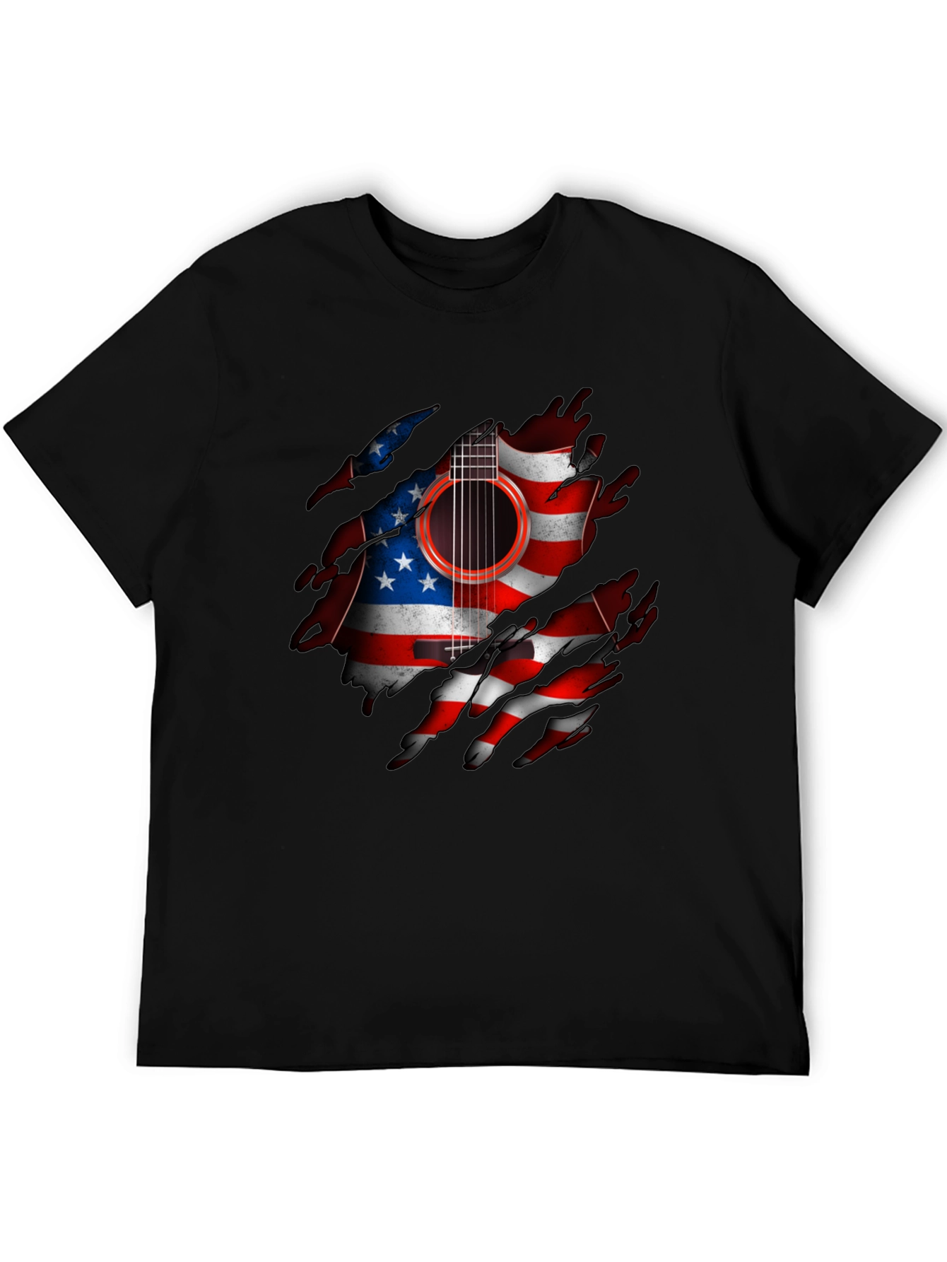American Flag Guitar Graphic Tee