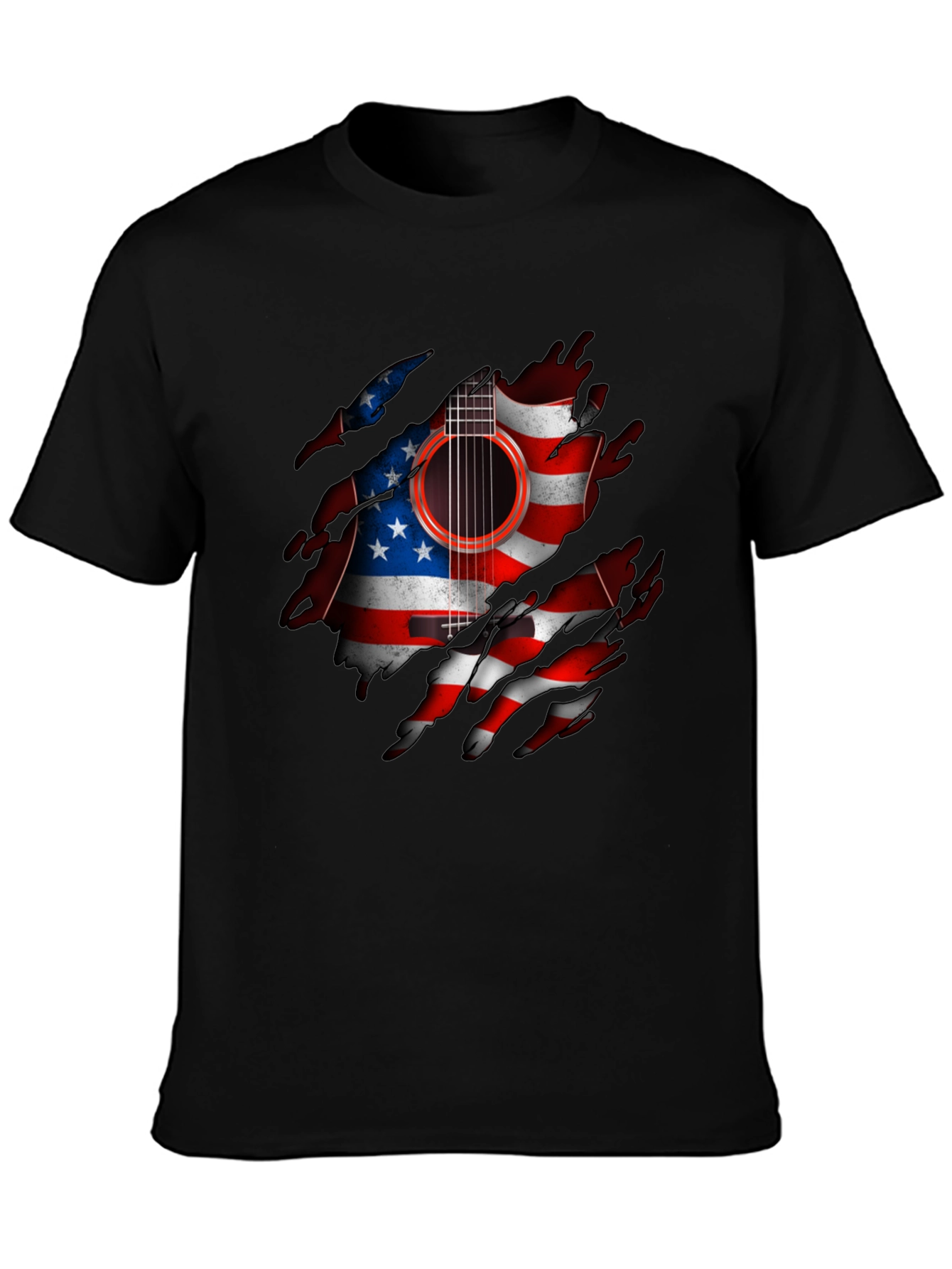 American Flag Guitar Graphic Tee