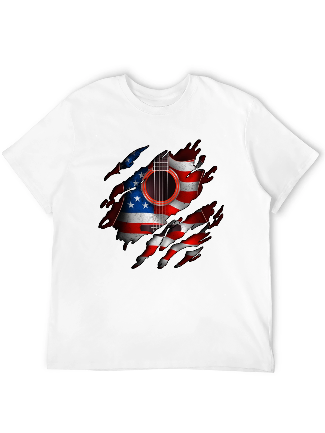 American Flag Guitar Graphic Tee