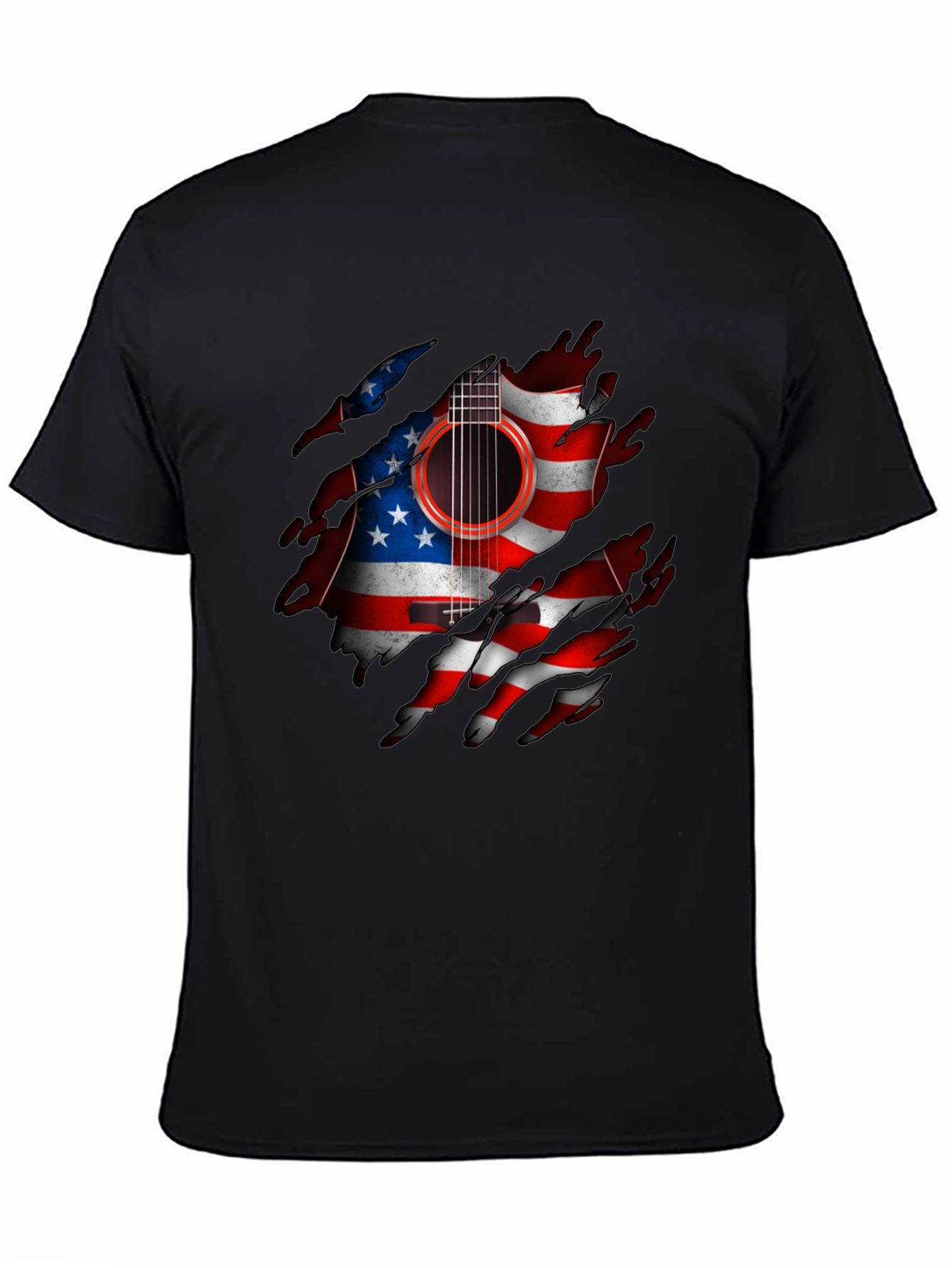 American Flag Guitar Graphic Tee