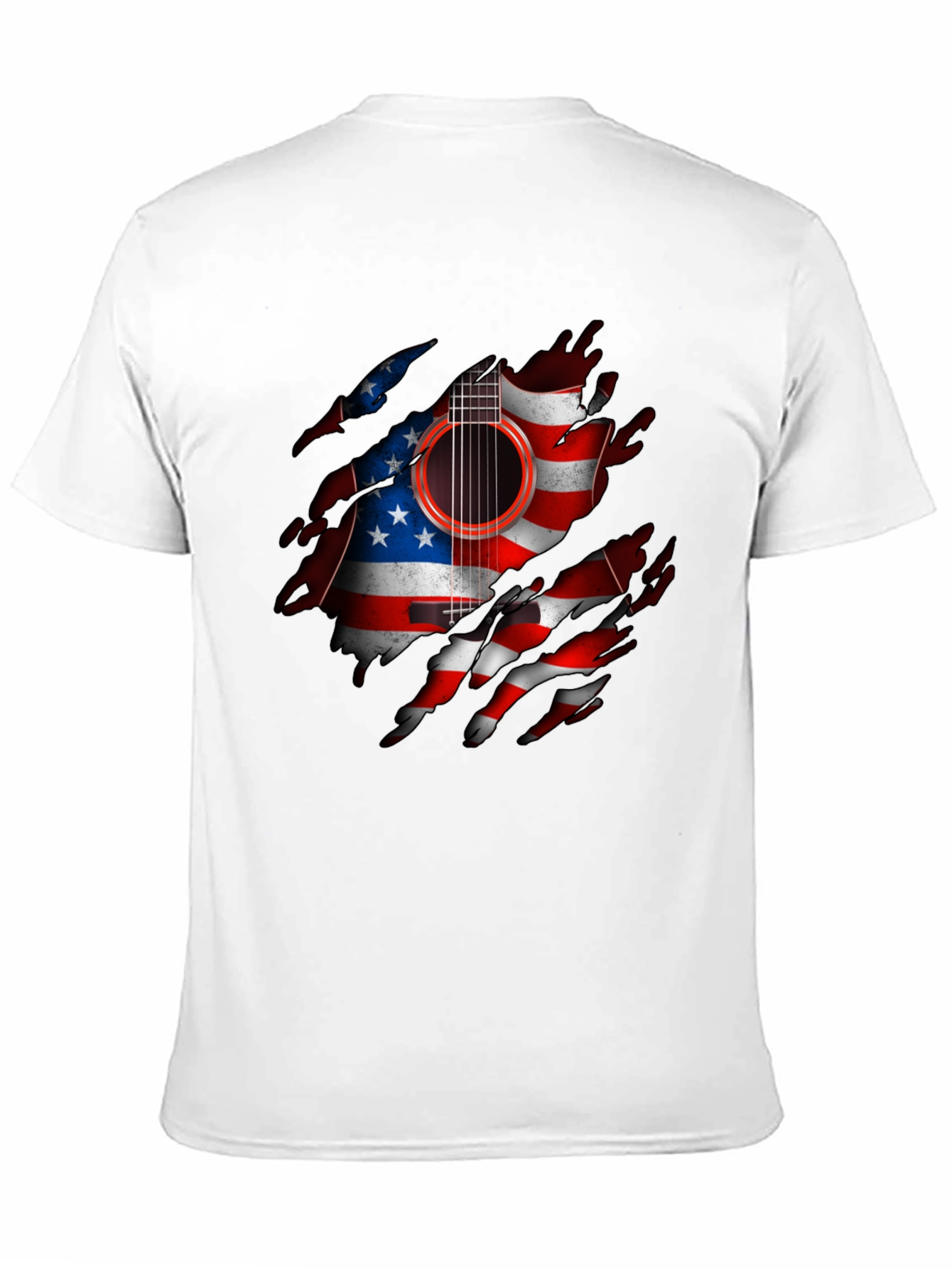 American Flag Guitar Graphic Tee