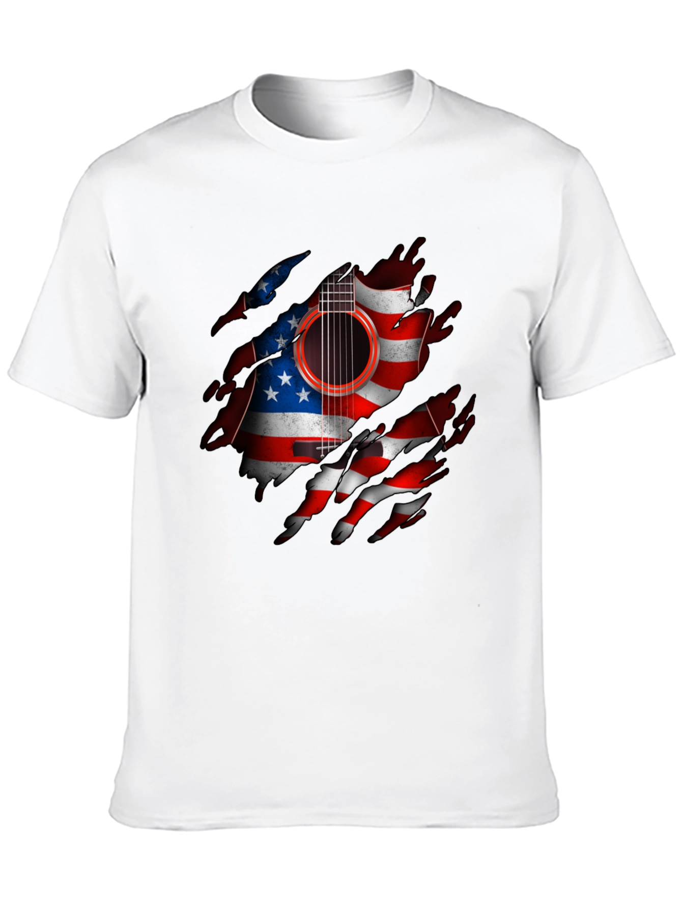 American Flag Guitar Graphic Tee