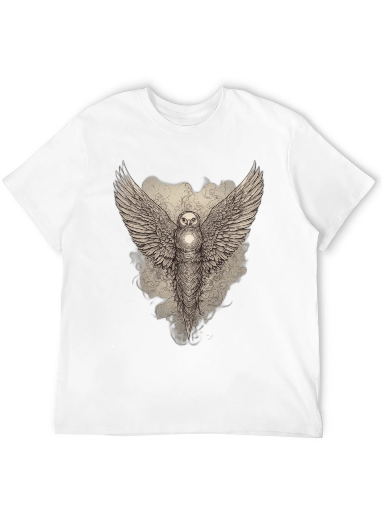 Mystic Owl Wings Graphic Tee - Black