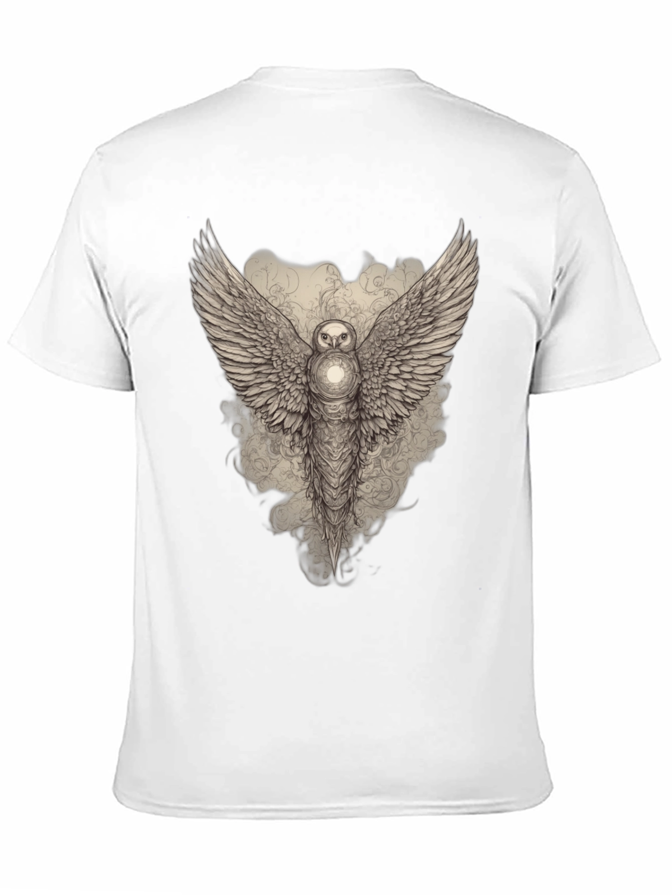 Mystic Owl Wings Graphic Tee - Black