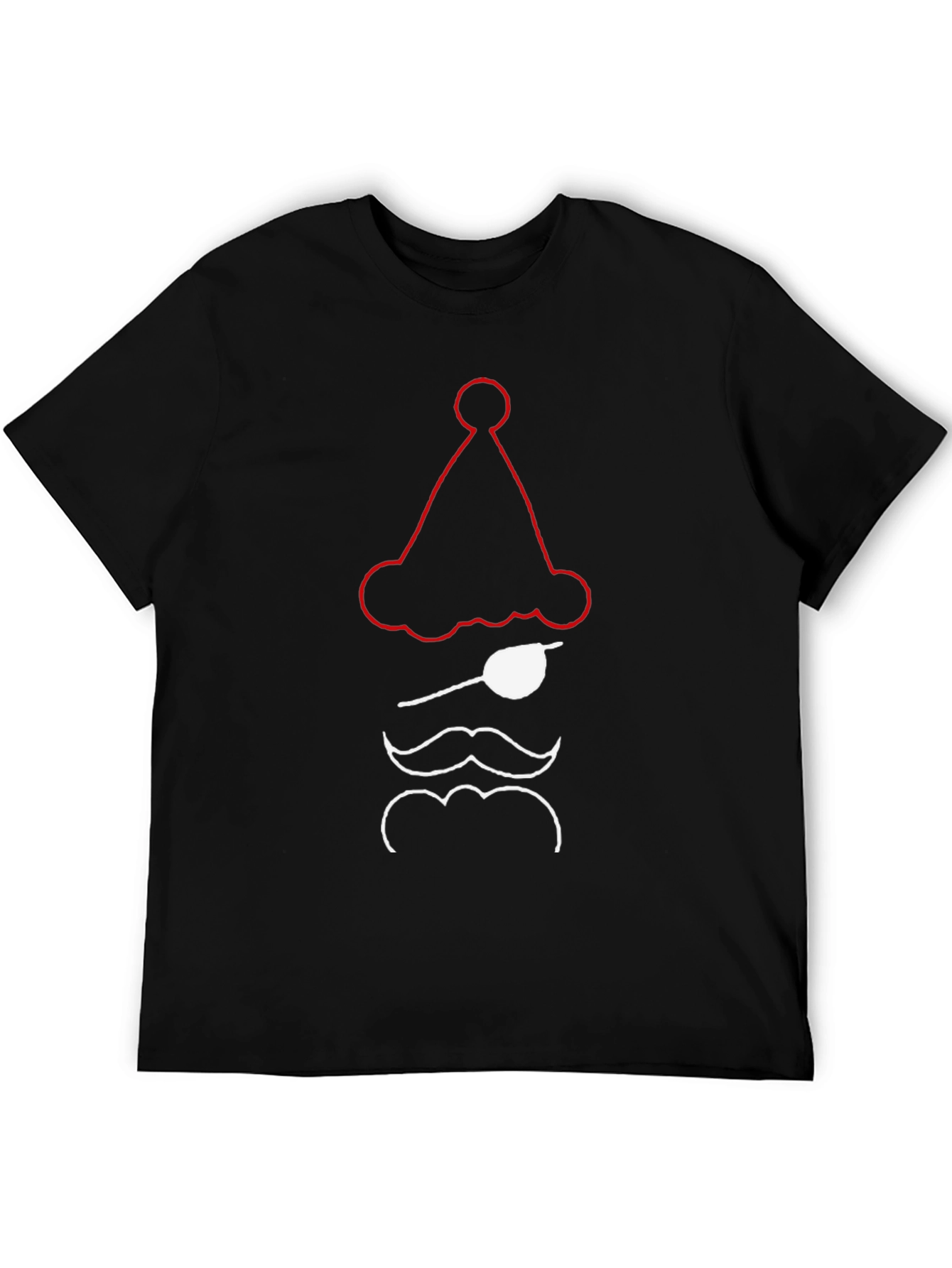 Novelty Pirate Santa T-Shirt - Black