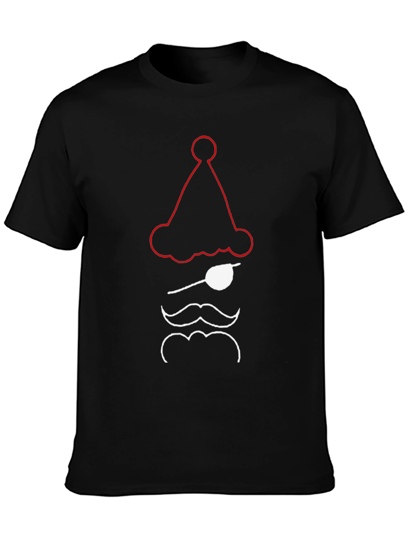 Novelty Pirate Santa T-Shirt - Black