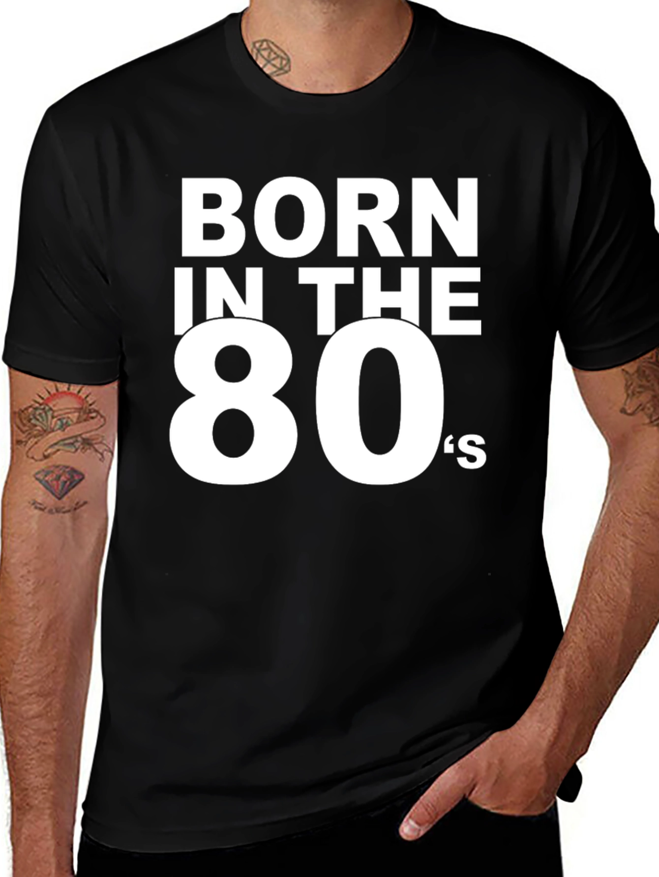 Born in the 80s Black Tee