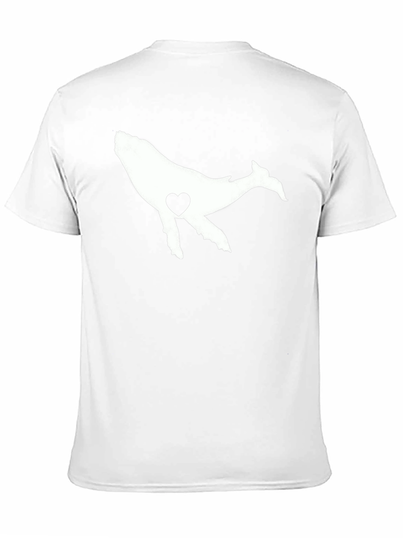 Whale Heart Graphic Tee - Black Casual T-Shirt
