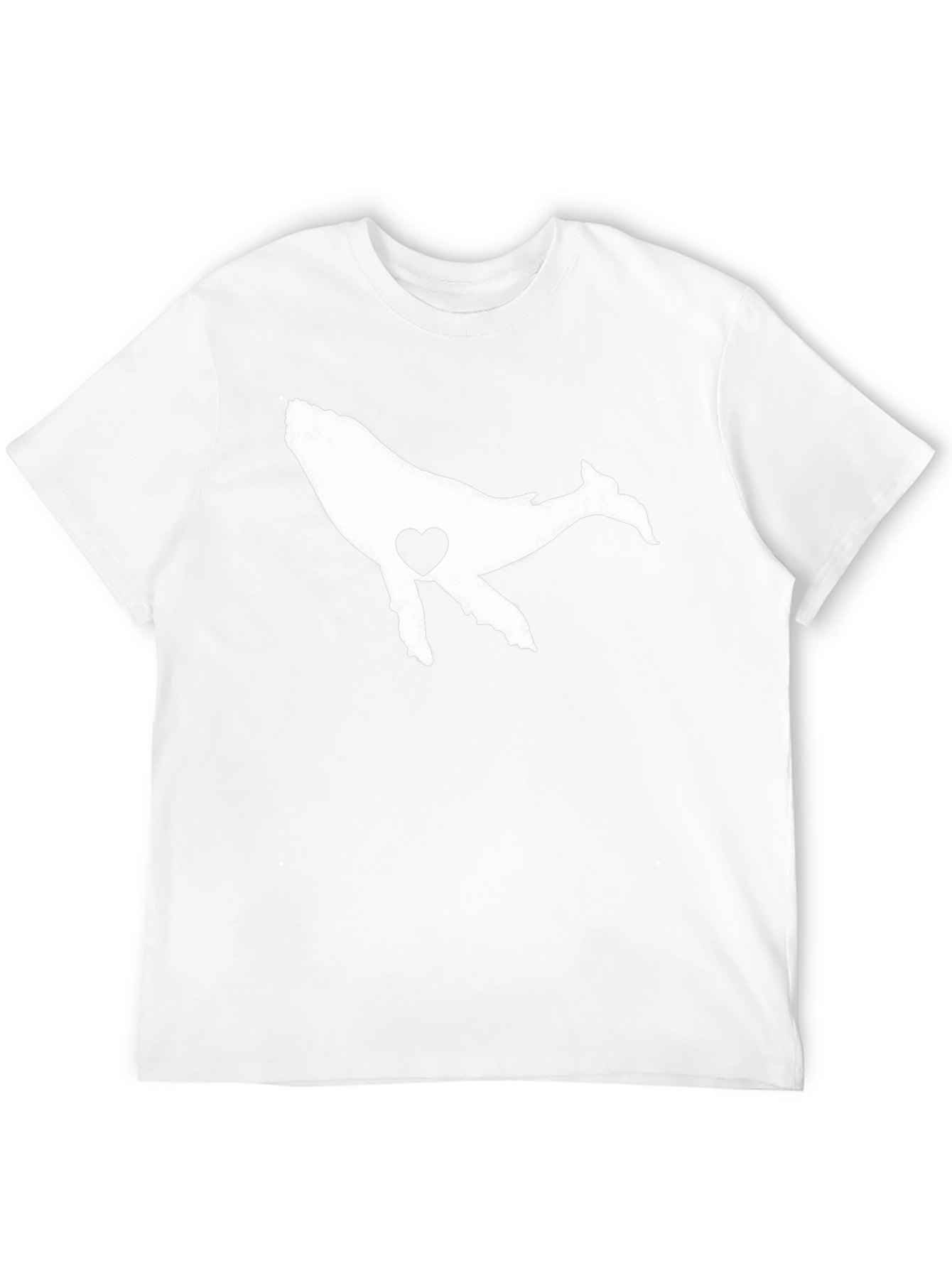 Whale Heart Graphic Tee - Black Casual T-Shirt