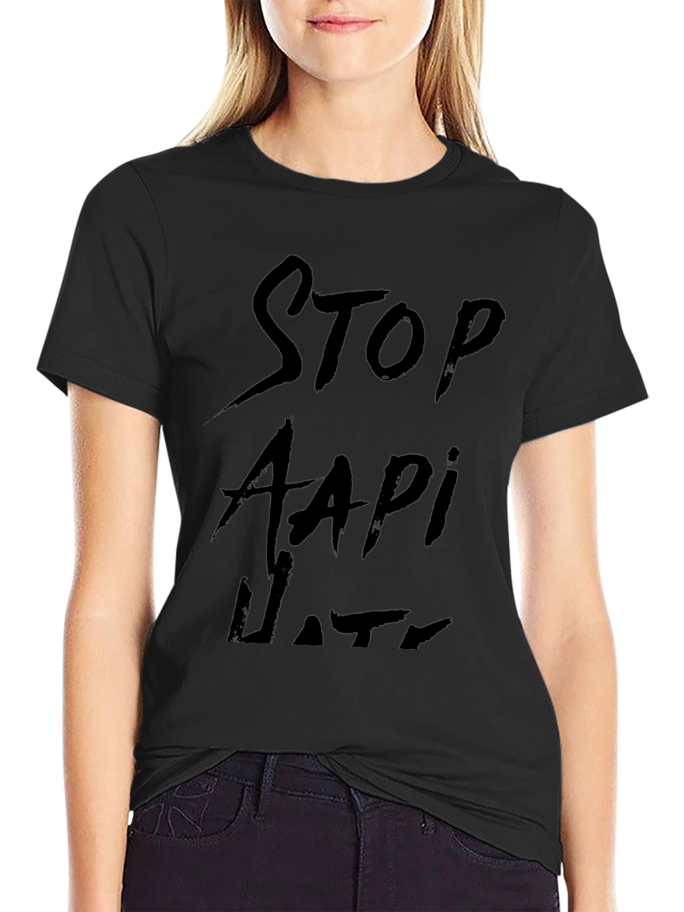 Stop AAPI Hate Black T-Shirt