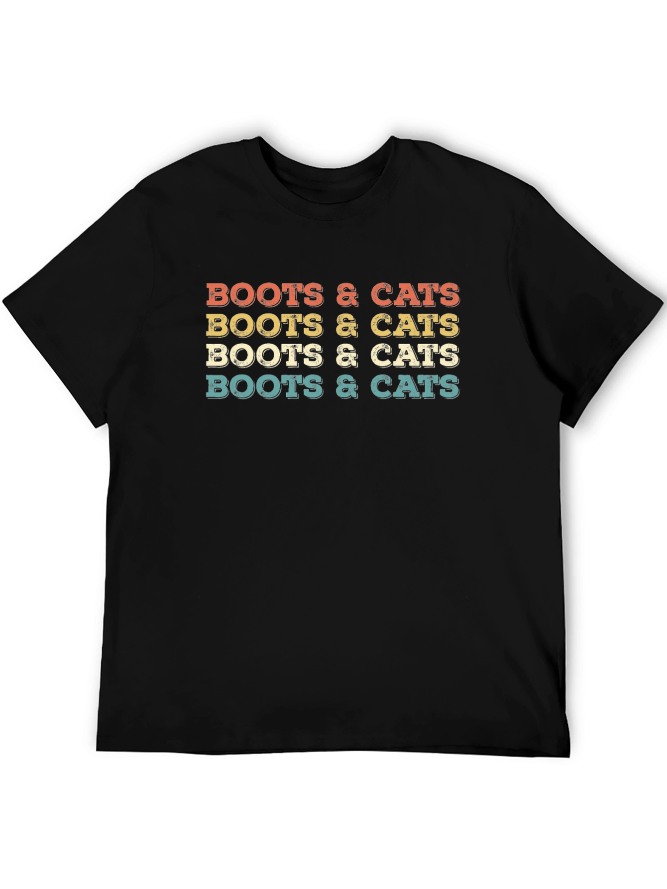 Retro Boots & Cats Graphic T-Shirt