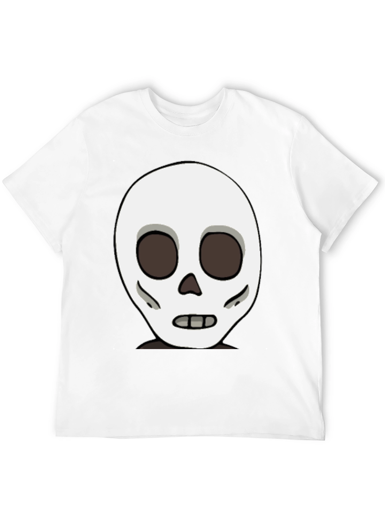 Skull Graphic Black T-Shirt - Cartoon Skeleton Design