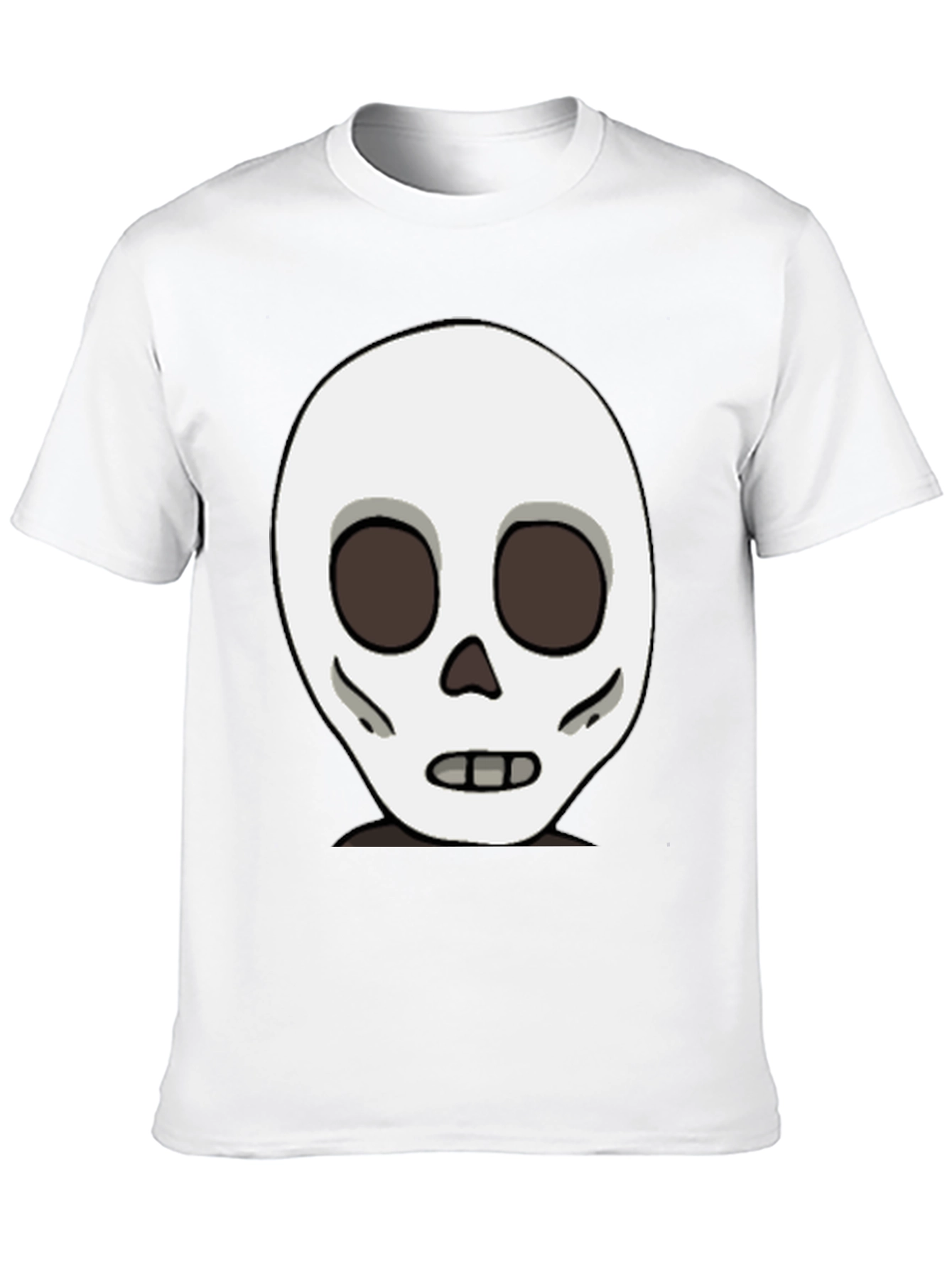 Skull Graphic Black T-Shirt - Cartoon Skeleton Design