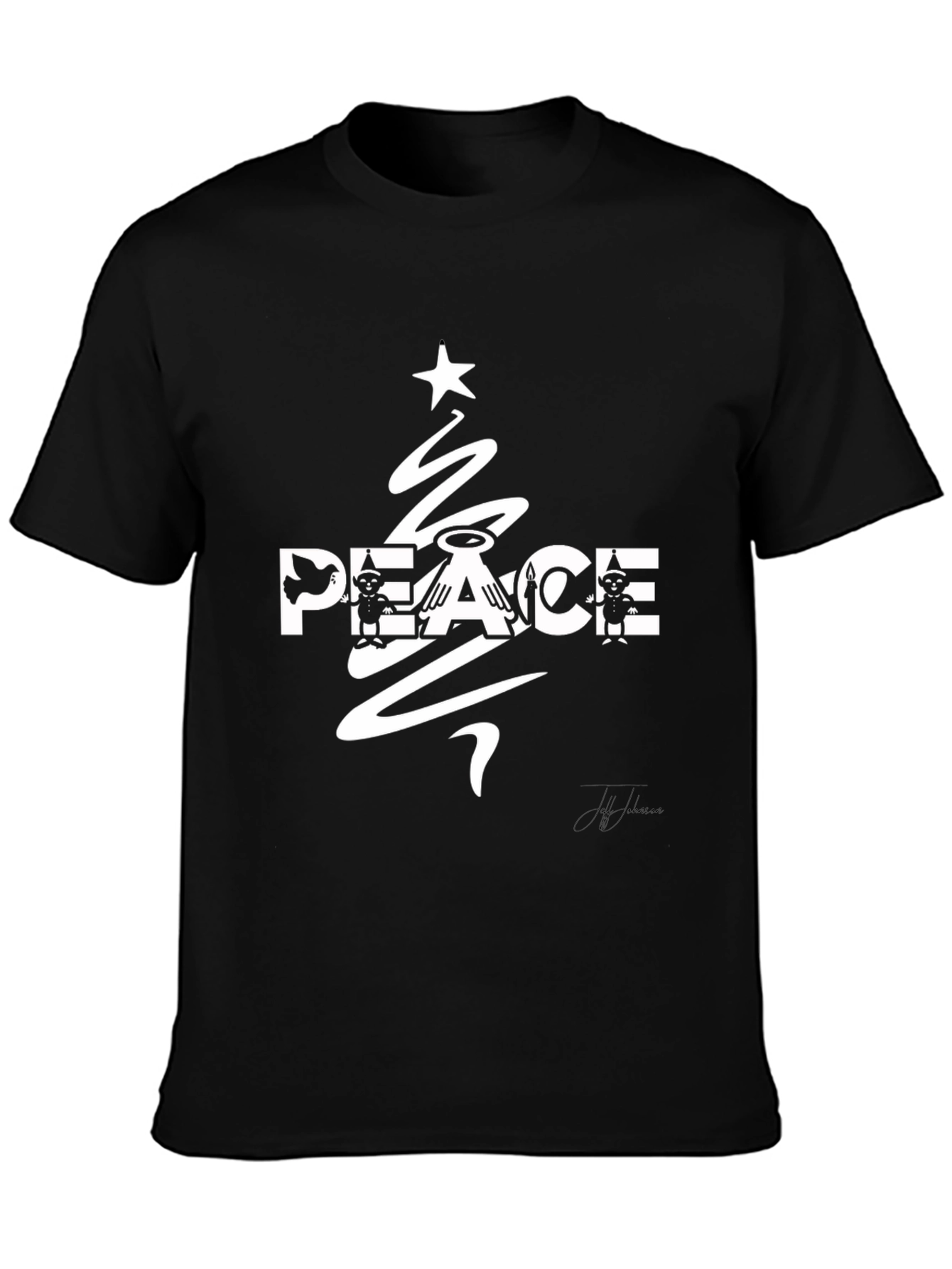 Peace Christmas Tree Graphic Tee - Holiday Style