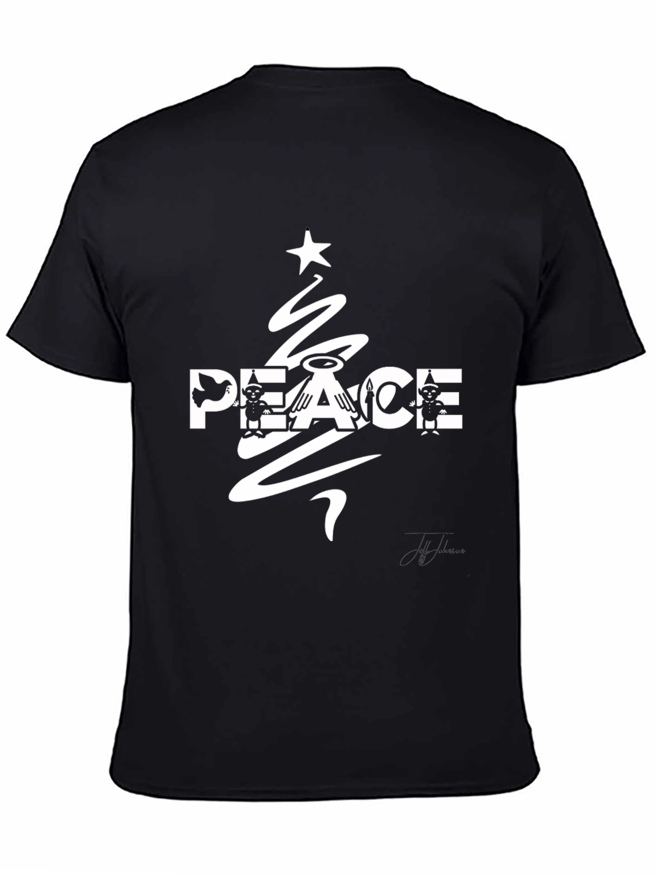 Peace Christmas Tree Graphic Tee - Holiday Style